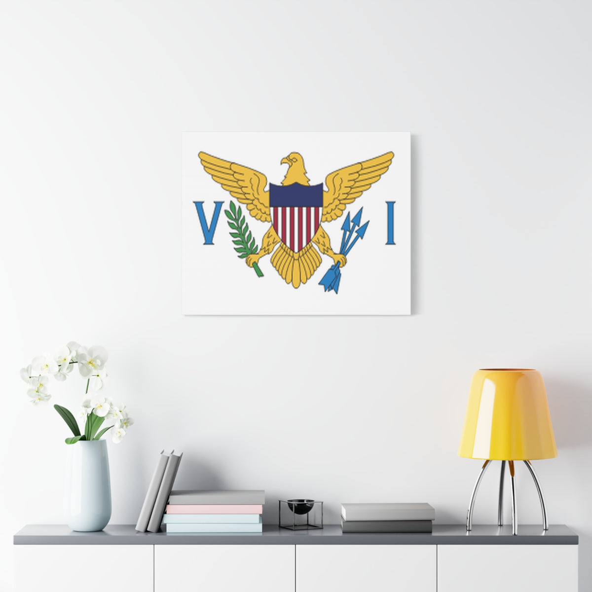 United States Virgin Islands Country Flag Canvas Vibrant Wall Art Unframed Home Decor-Express Your Love Gifts