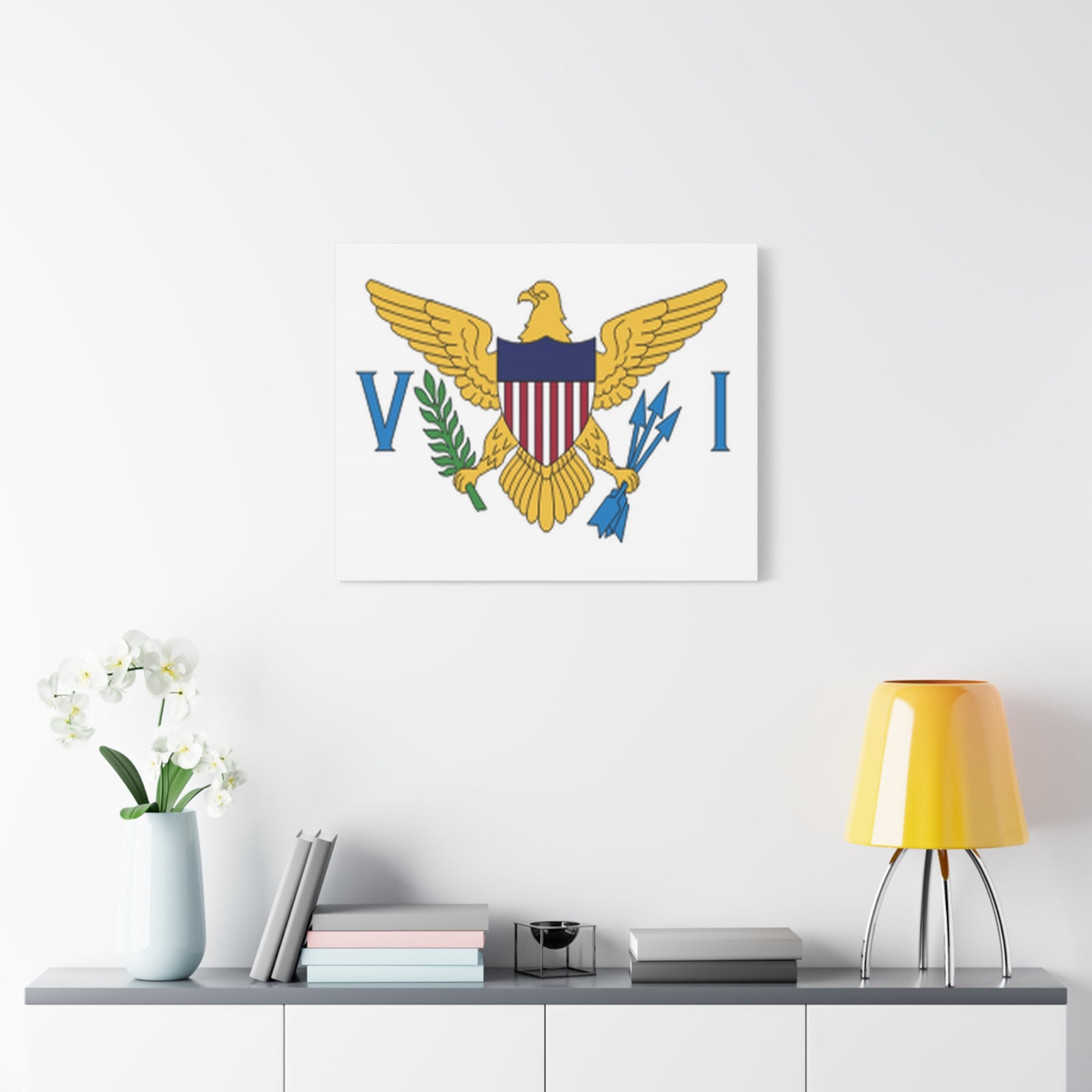 United States Virgin Islands Country Flag Canvas Vibrant Wall Art Unframed Home Decor-Express Your Love Gifts