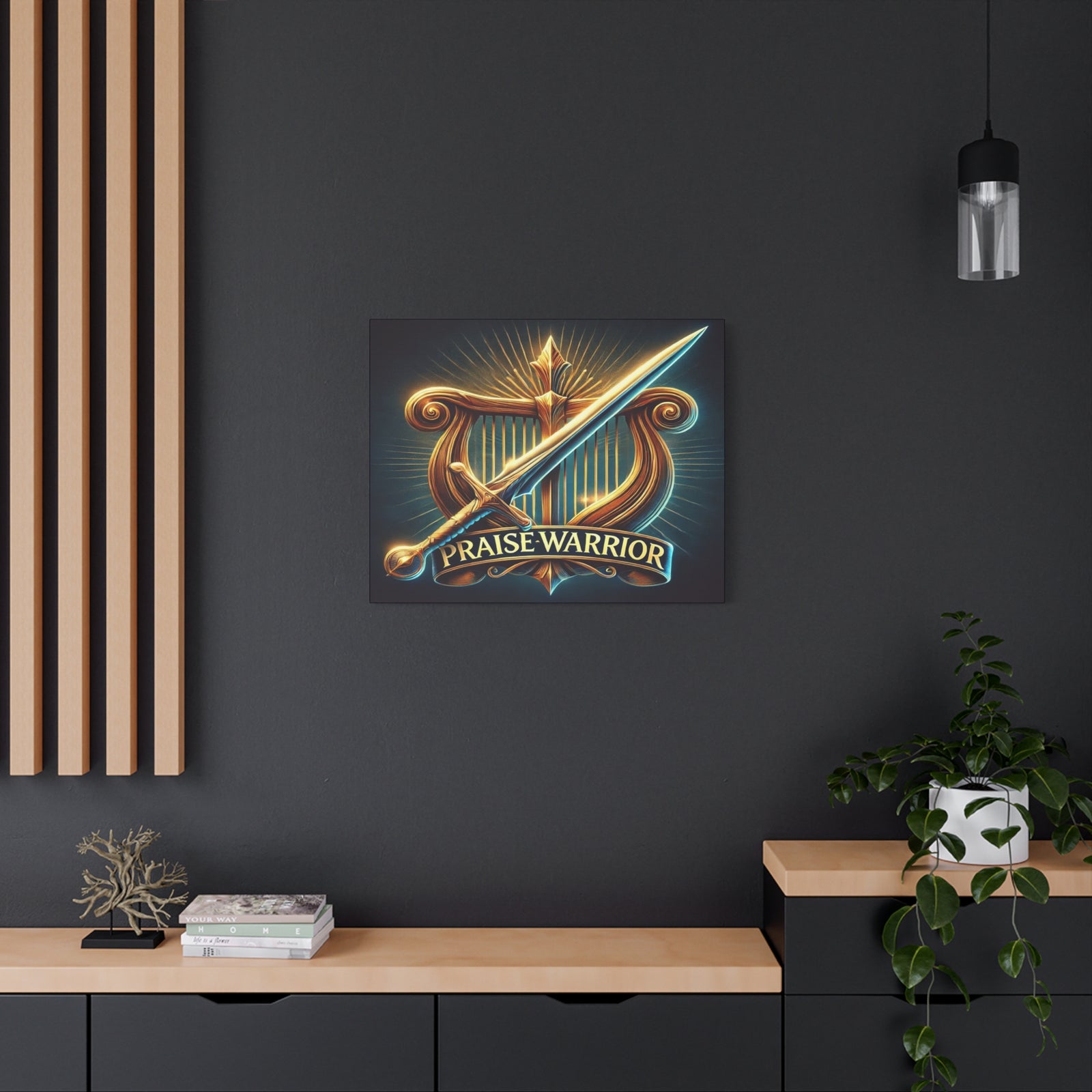 Scripture Walls Praise Warrior Psalm 149 Bible Verse Canvas Christian Wall Art Ready to Hang Unframed-Express Your Love Gifts