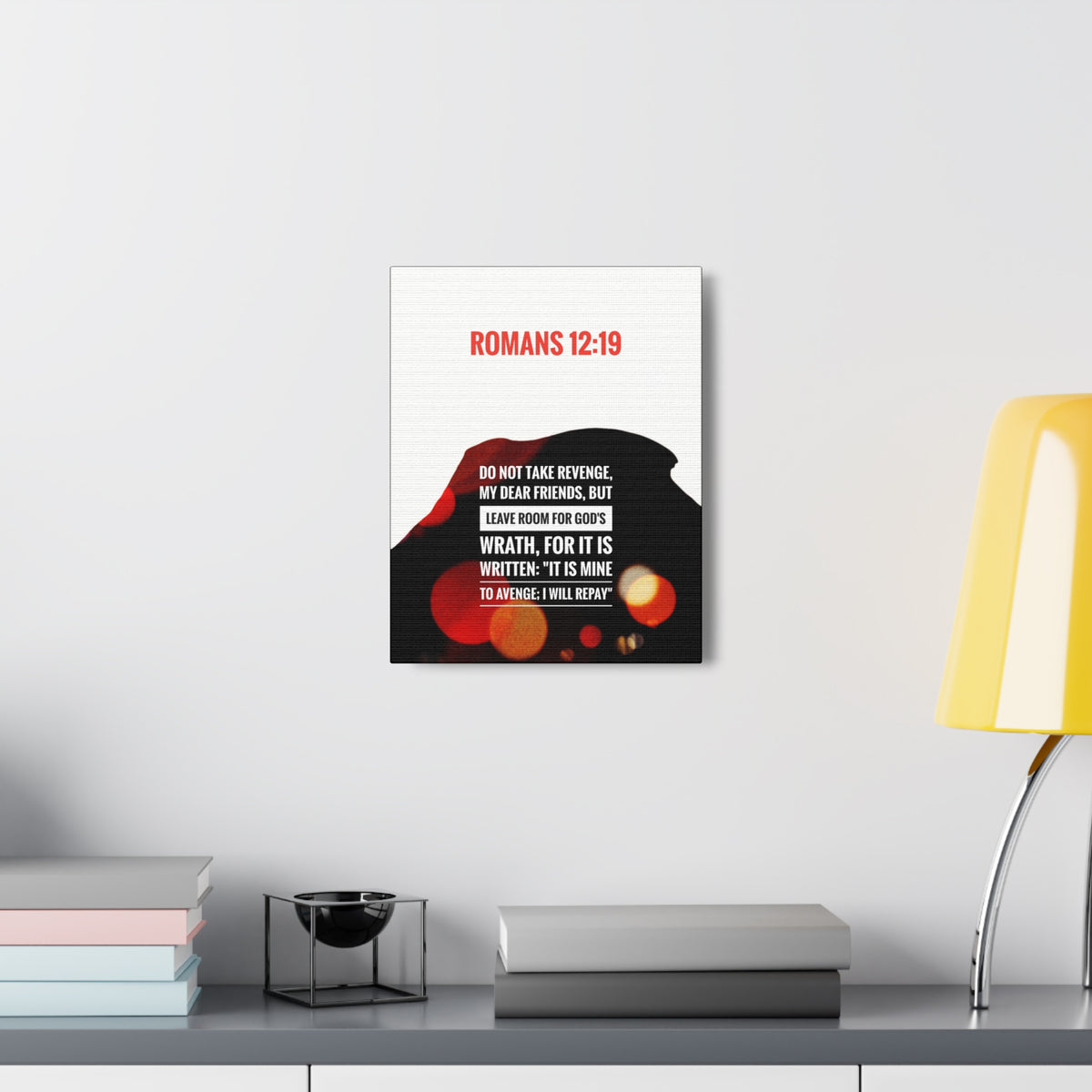 Scripture Canvas Leave Room For God's Wrath Romans 12:19 Christian Wall Art Bible Verse Print Ready to Hang-Express Your Love Gifts