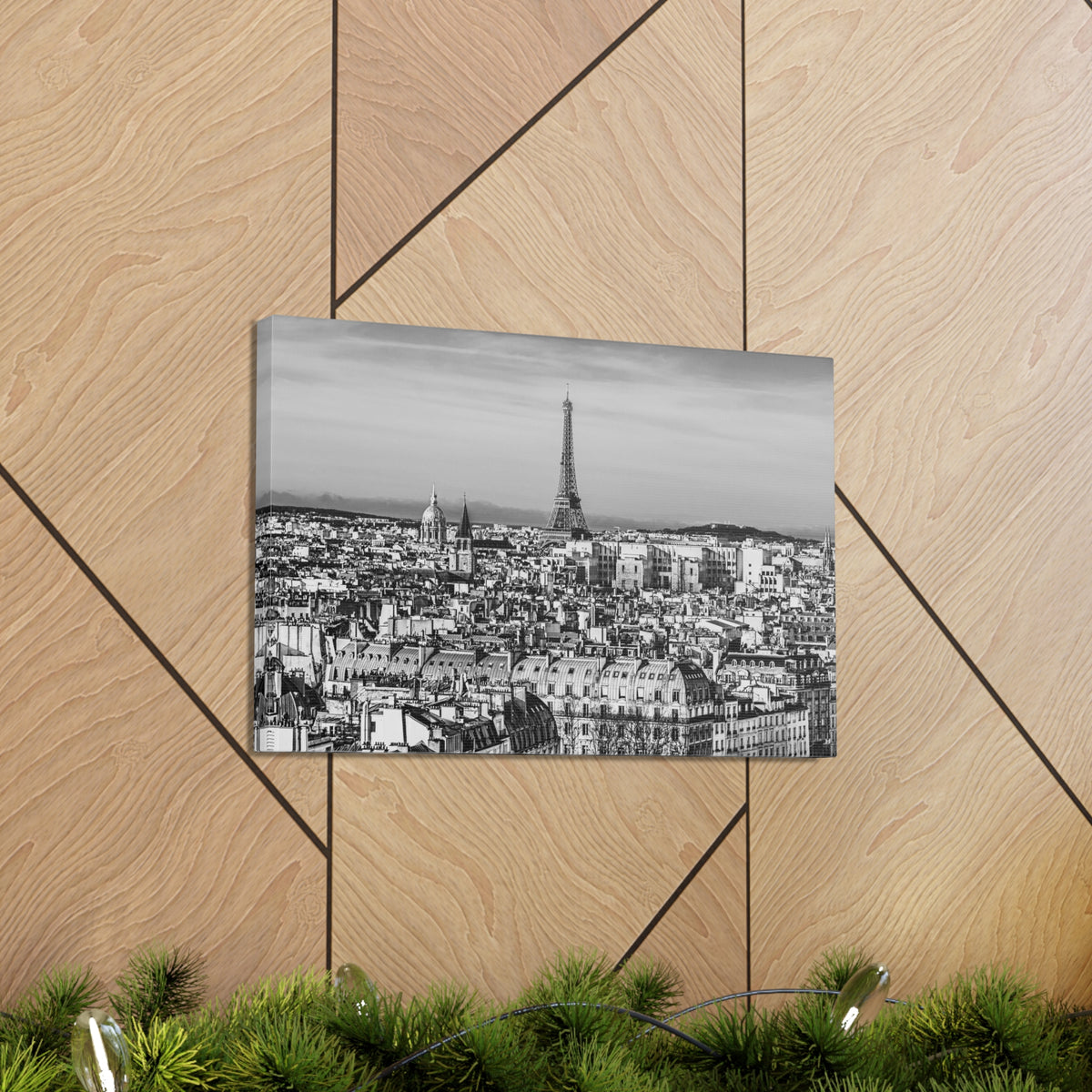 Paris Black And White Skyline Canvas Artwork High-Quality Breathtaking Stunning Cityscape for Home Decor Ready to Hang-Express Your Love Gifts