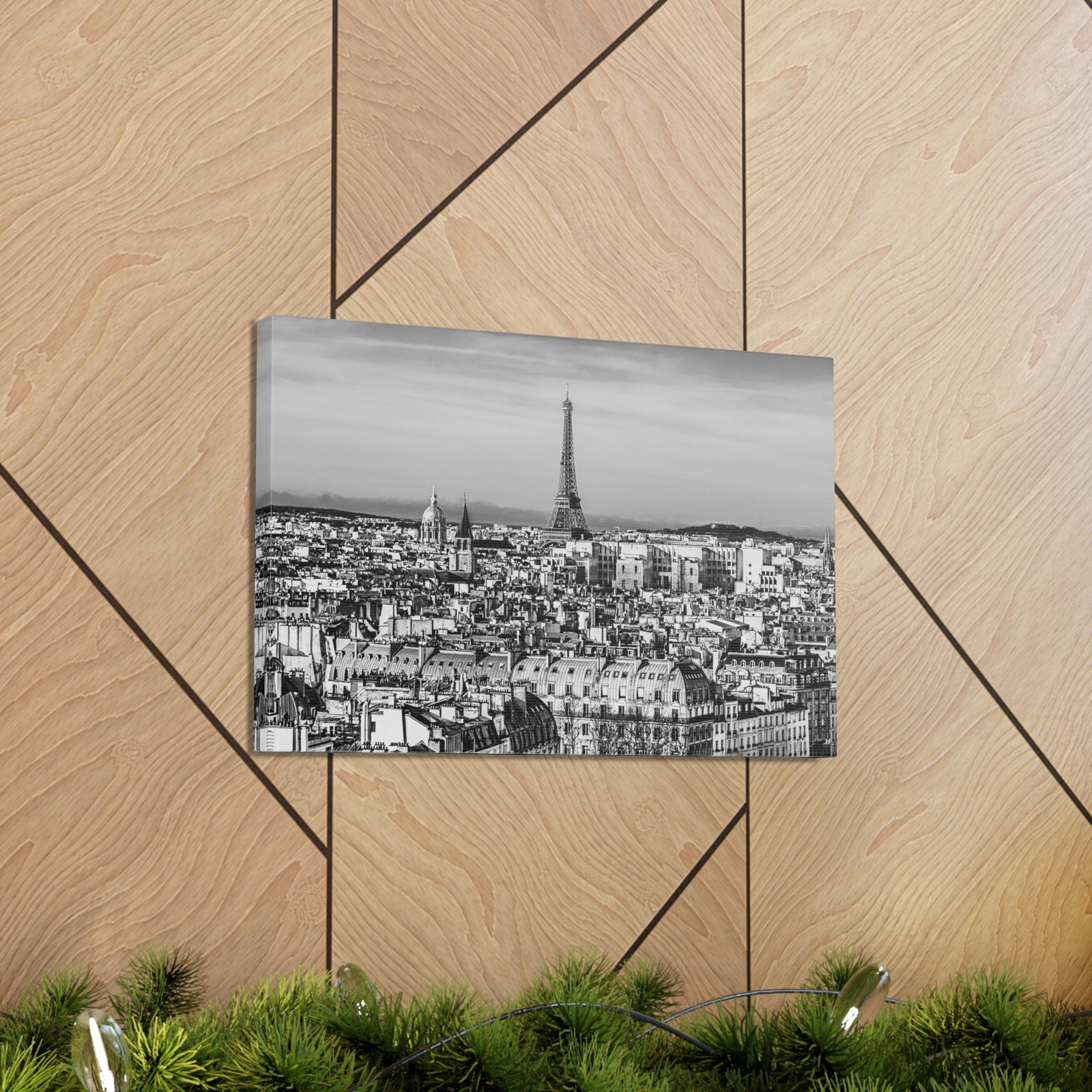 Paris Black And White Skyline Canvas Artwork High-Quality Breathtaking Stunning Cityscape for Home Decor Ready to Hang-Express Your Love Gifts