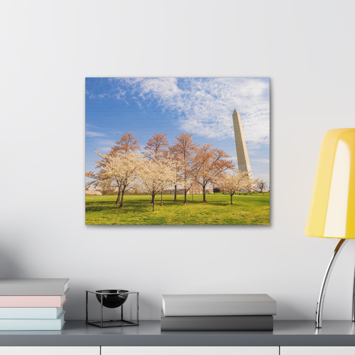Pink Tree Cherry Blossom Festival at The National Mall Washington Modern Multicolor Scenic Nature Photography Canvas Home Office Decor Ready to Hang-Express Your Love Gifts