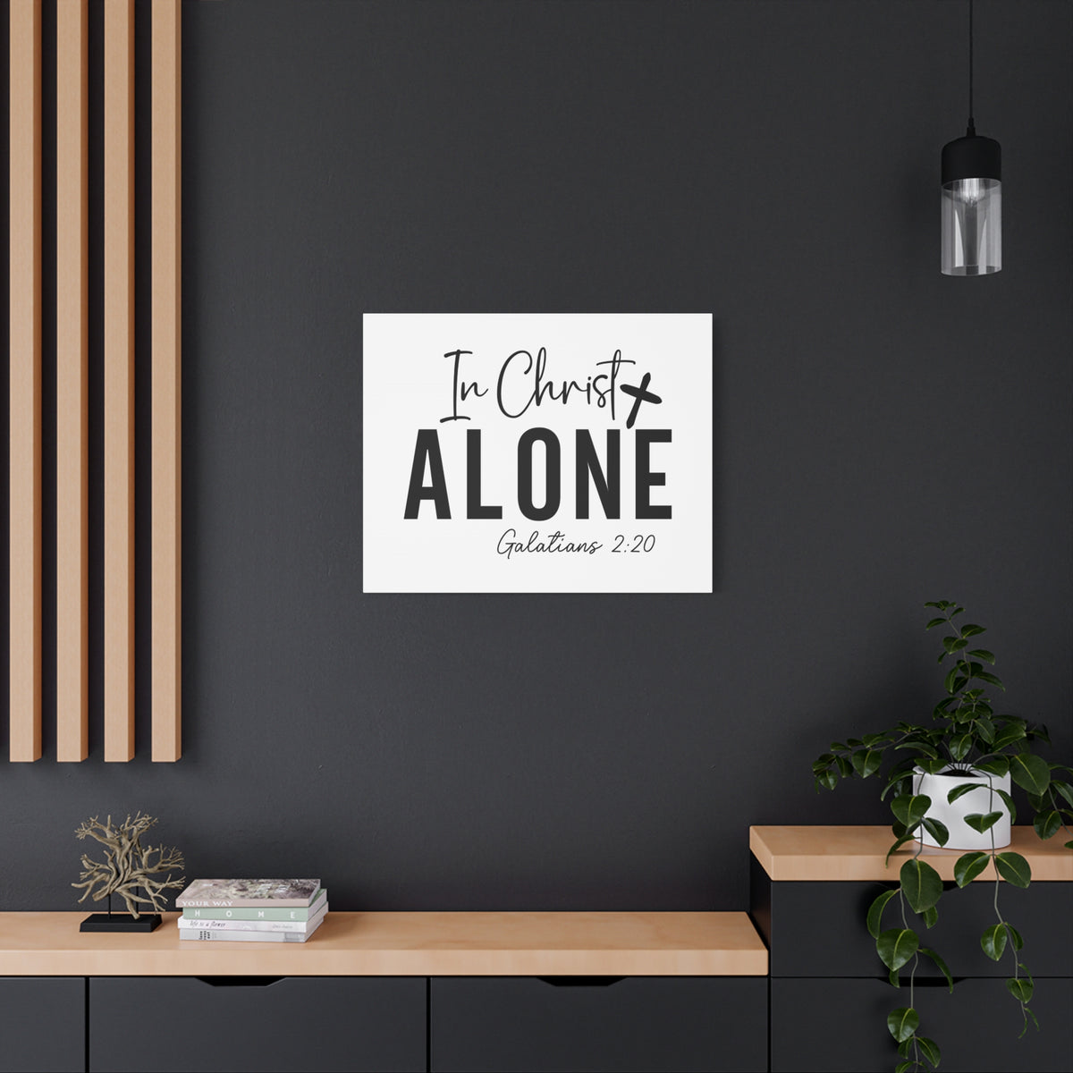 Scripture Walls Galatians 2:20 In Christ Alone Bible Verse Canvas Christian Wall Art Ready to Hang Unframed-Express Your Love Gifts