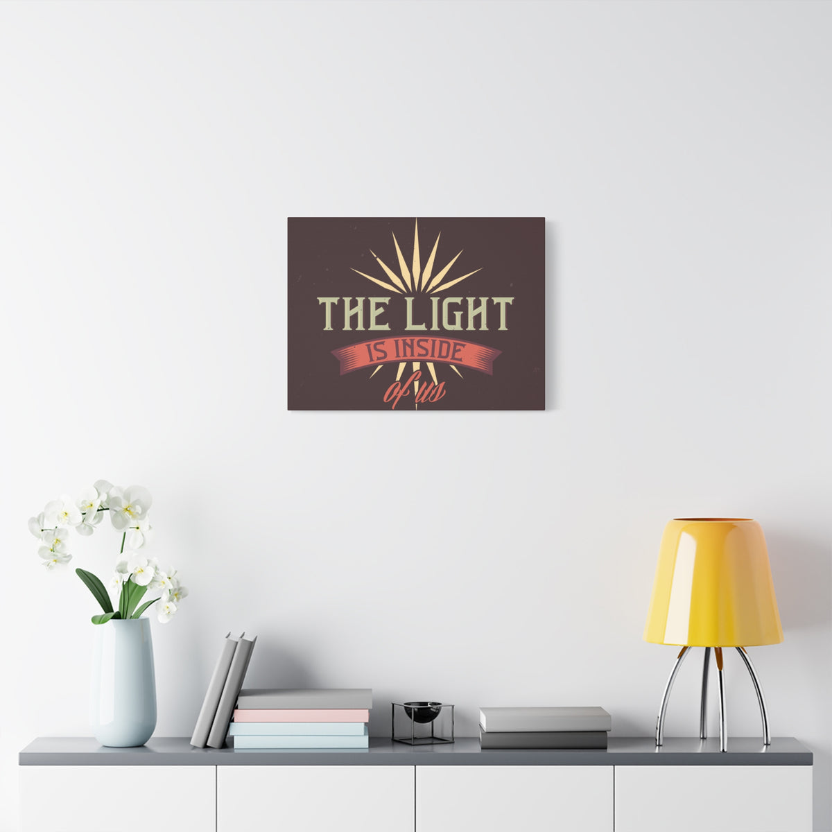 Inspirational Quote Canvas The Light Wall Art Motivational Motto Inspiring Prints Artwork Decor Ready to Hang-Express Your Love Gifts