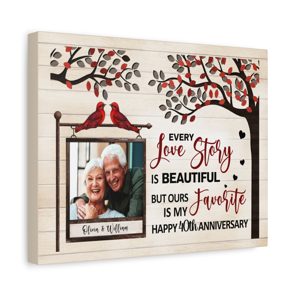 Personalized Every Love Story Is Beautiful, But Ours Is My Favorite – Anniversary Canvas Wall Art-Express Your Love Gifts