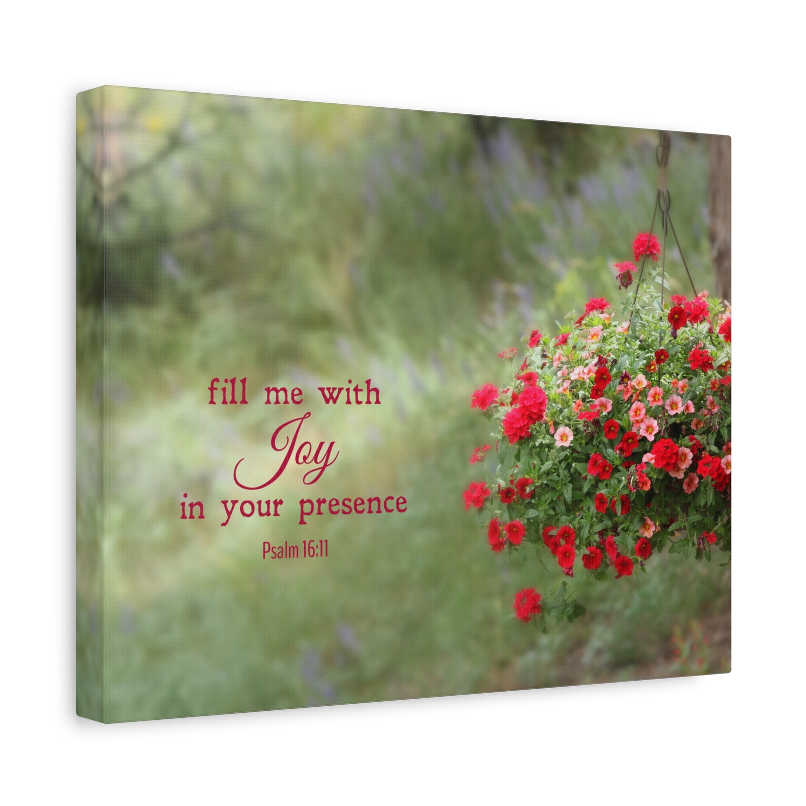 Scripture Canvas Your Presence Psalm 16:11 Christian Wall Art Bible Verse Print Ready to Hang-Express Your Love Gifts