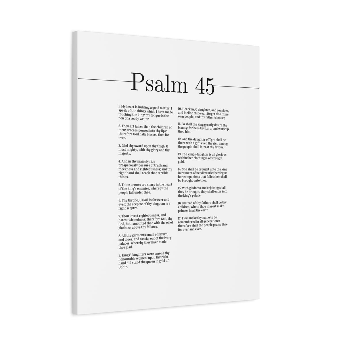 Scripture Canvas The People Praise Thee Forever And Ever Psalm 45 Christian Wall Art Bible Verse Print Ready to Hang-Express Your Love Gifts