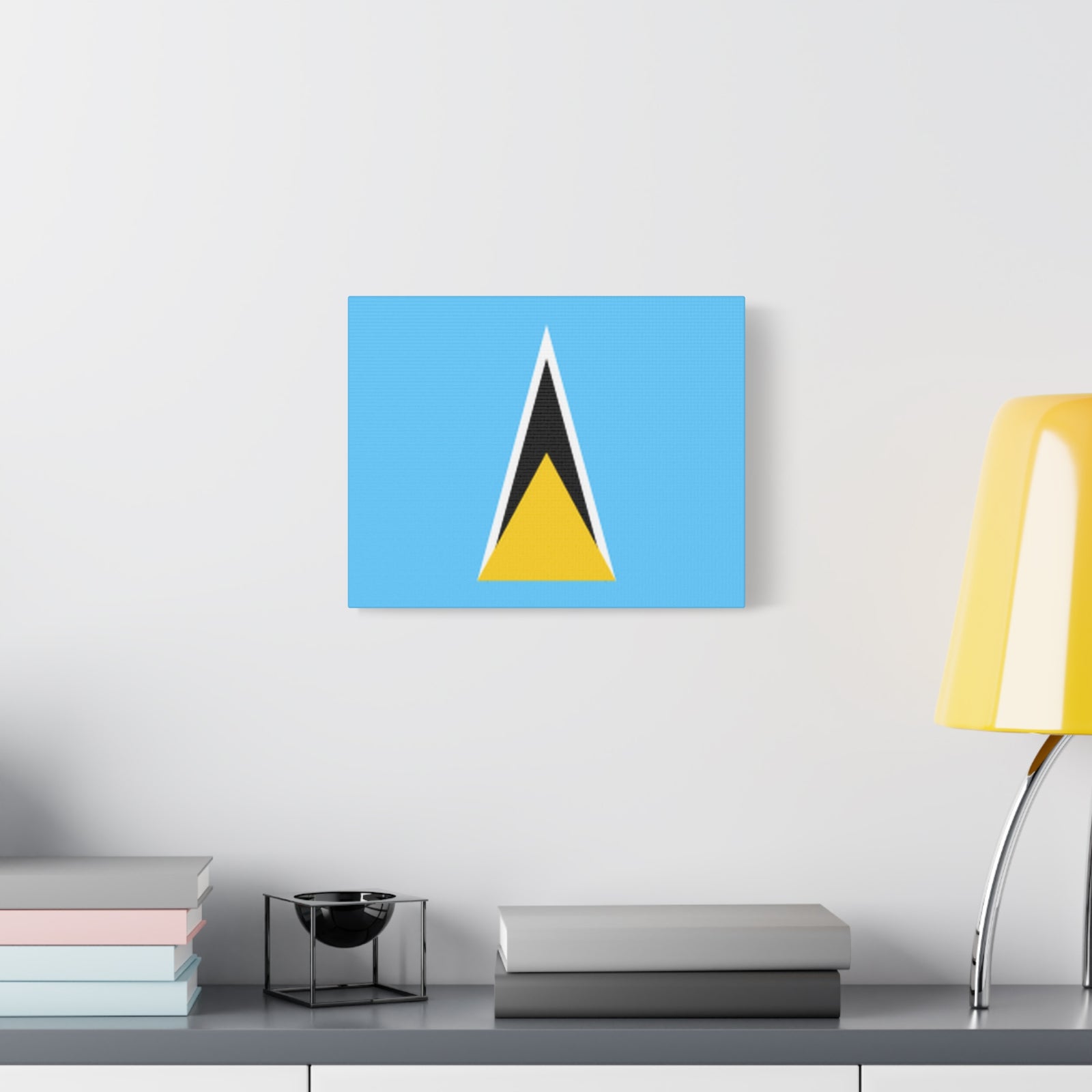 Saint Lucia Country Flag Canvas Vibrant Wall Art Unframed Home Decor-Express Your Love Gifts