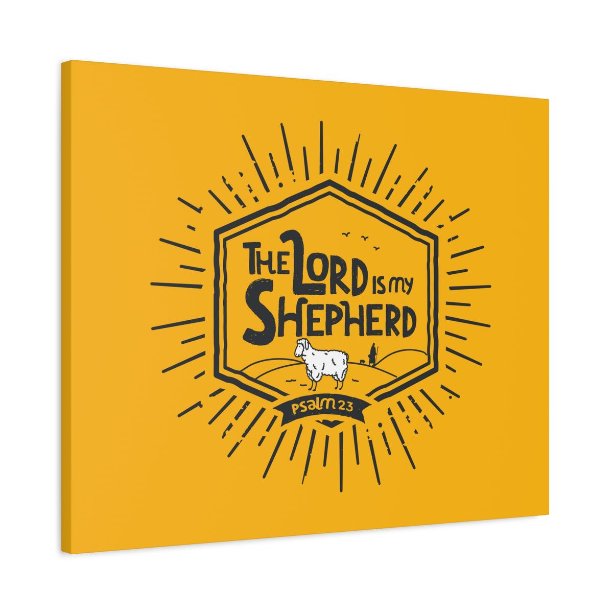 Scripture Canvas The Lord Is My Shepherd Psalm 23 Christian Wall Art Bible Verse Print Ready to Hang-Express Your Love Gifts
