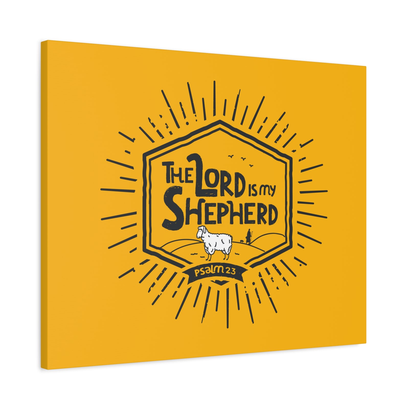 Scripture Canvas The Lord Is My Shepherd Psalm 23 Christian Wall Art Bible Verse Print Ready to Hang-Express Your Love Gifts