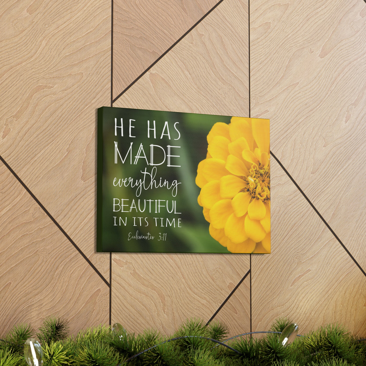 Scripture Walls Beautiful In Its Time Ecclesiastes 3:11 Bible Verse Canvas Christian Wall Art Ready to Hang-Express Your Love Gifts