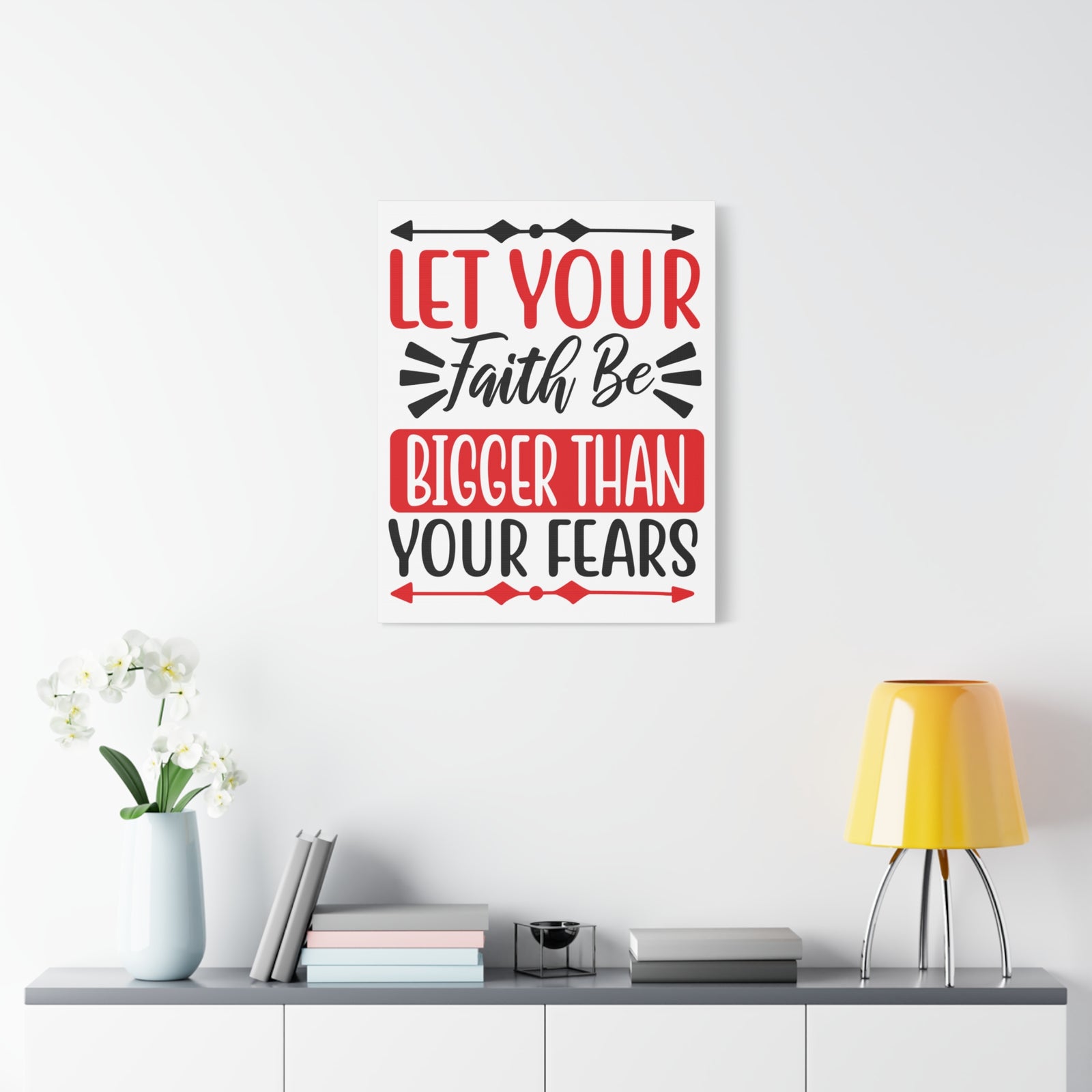 Scripture Canvas Let Your Fate Psalm 34:4 Christian Wall Art Print Ready to Hang-Express Your Love Gifts