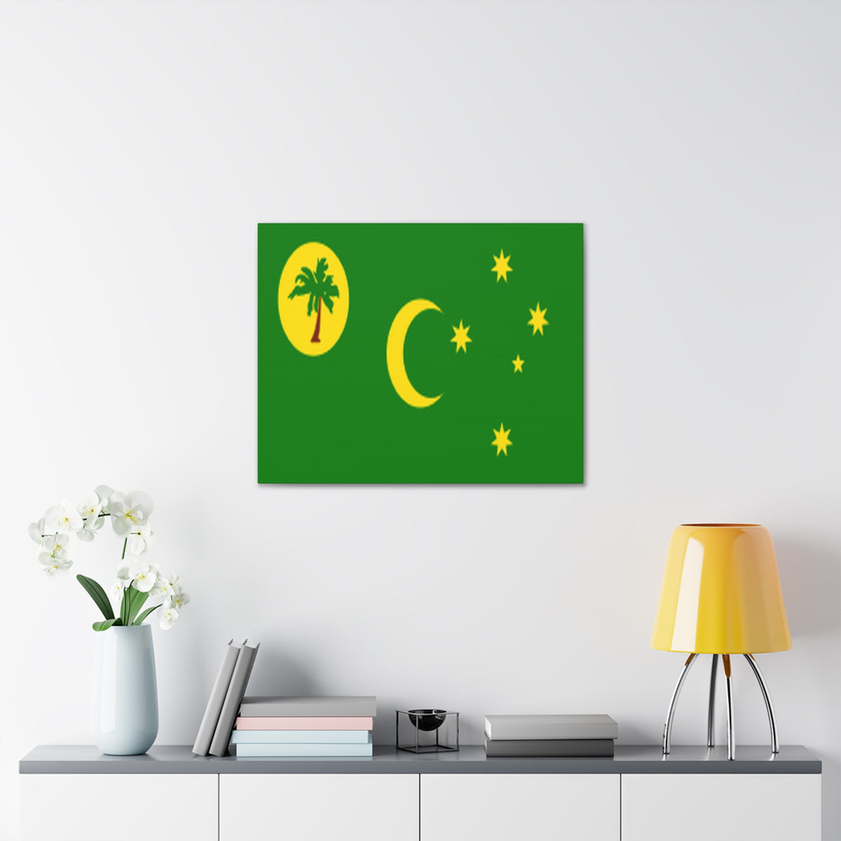 Cocos Islands Country Flag Canvas Vibrant Wall Art Unframed Home Decor-Express Your Love Gifts