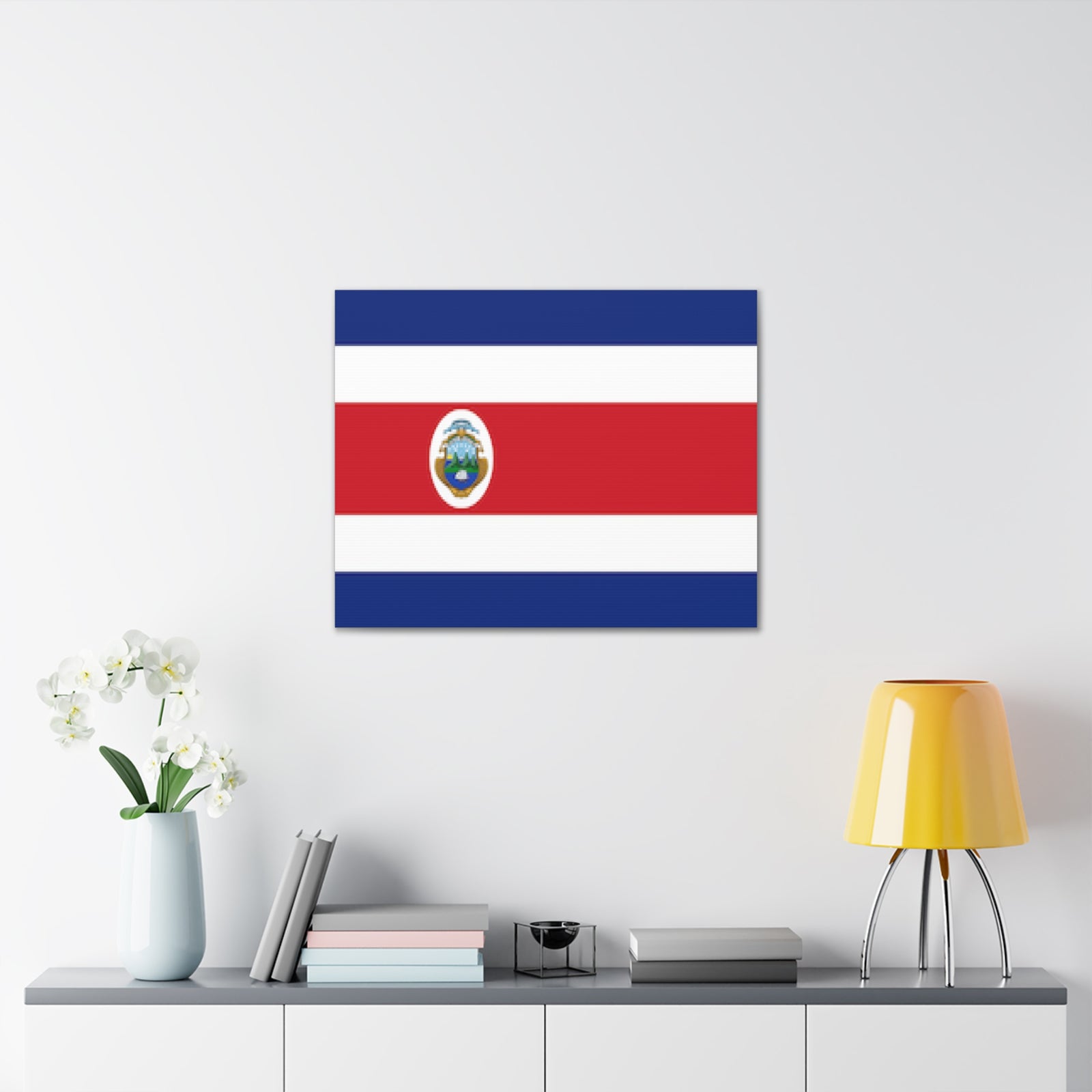 Costa Rica Country Flag Canvas Vibrant Wall Art Unframed Home Decor-Express Your Love Gifts