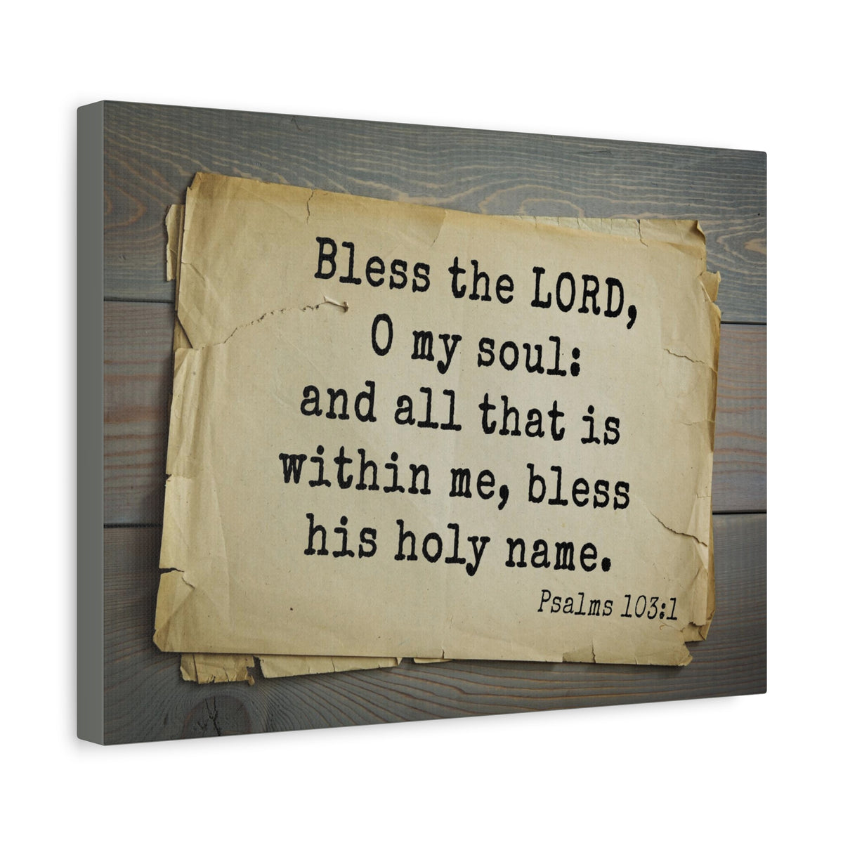 Scripture Walls Bless The Lord Psalms 103:1Bible Verse Canvas Christian Wall Art Bible Verse Print Ready To Hang-Express Your Love Gifts