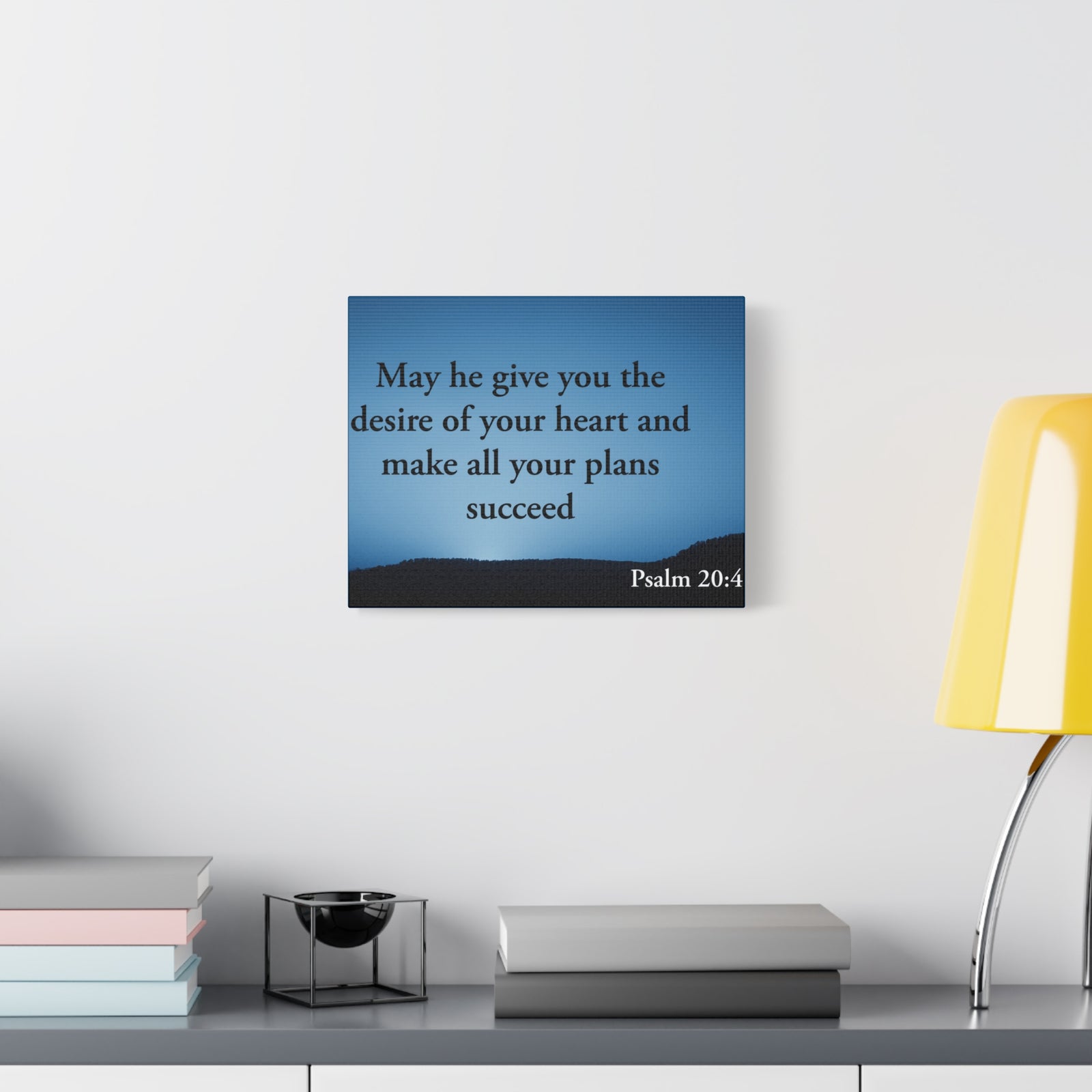 Scripture Walls Desire Of Your Heart Psalm 20:4 Bible Verse Canvas Christian Wall Art Ready to Hang-Express Your Love Gifts