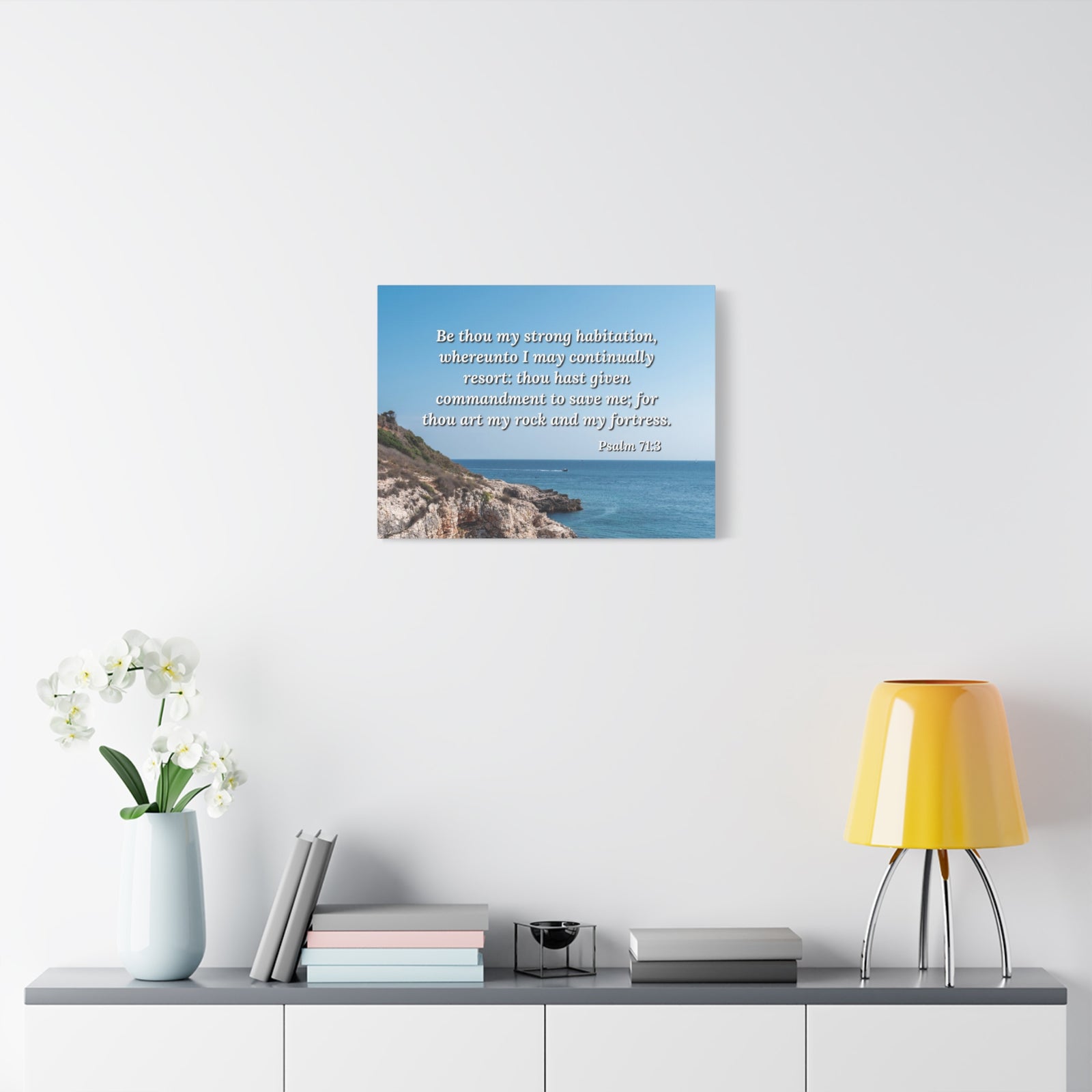 Scripture Walls To Save Me Psalm 71:3 Bible Verse Canvas Christian Wall Art Ready to Hang-Express Your Love Gifts