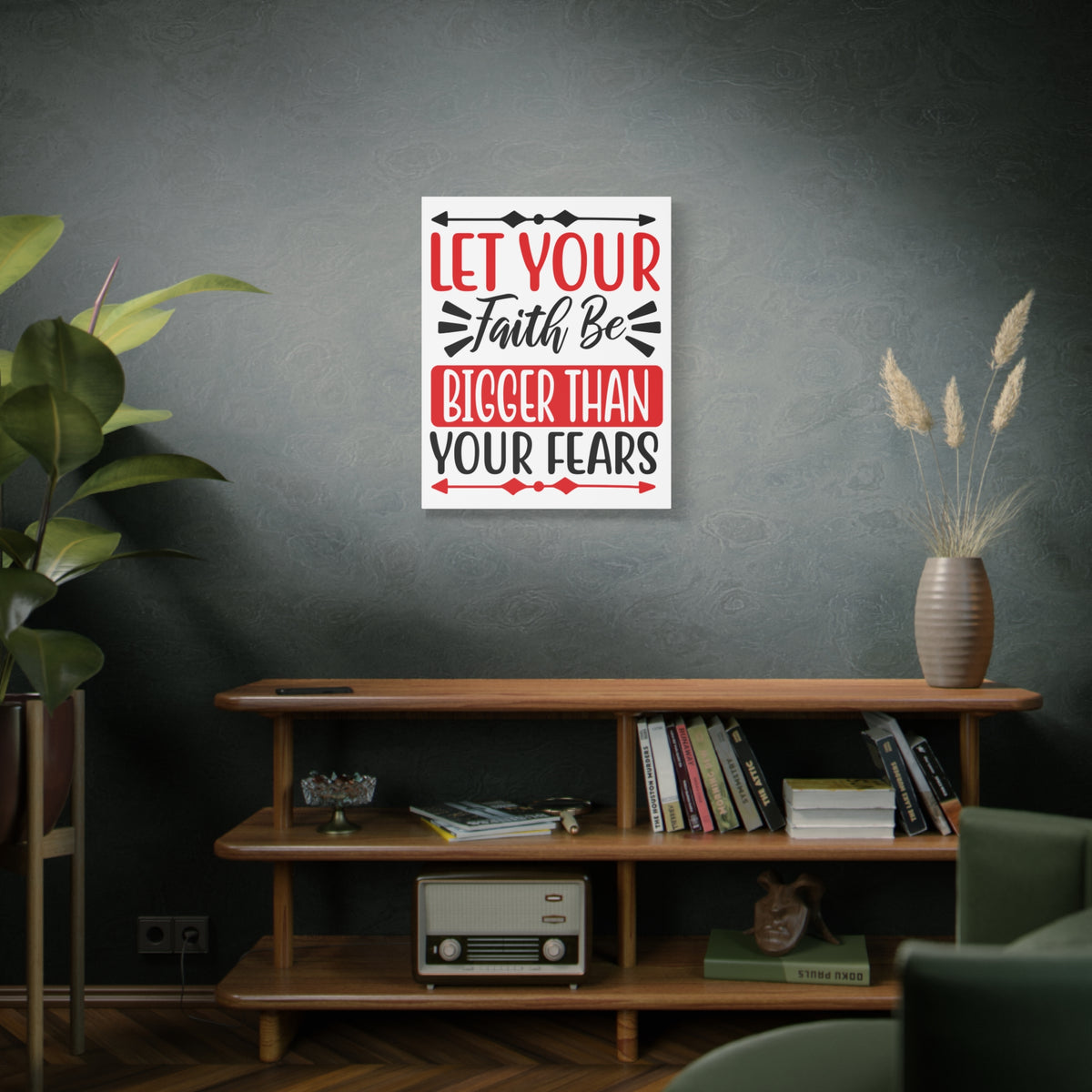 Scripture Canvas Let Your Fate Psalm 34:4 Christian Wall Art Print Ready to Hang-Express Your Love Gifts