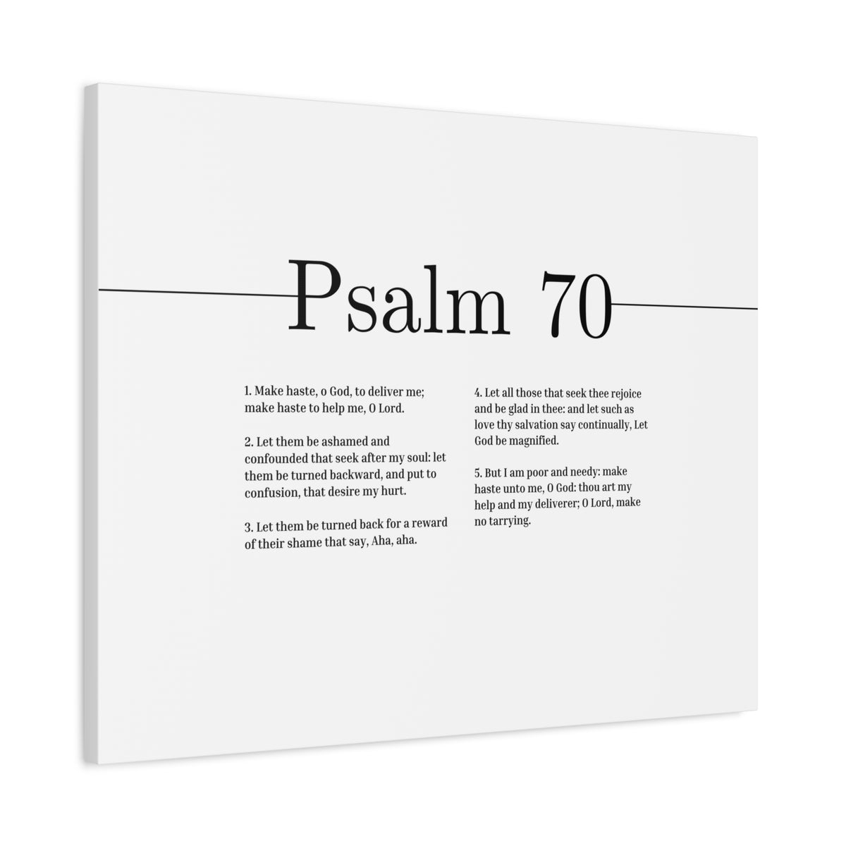 Scripture Canvas Let God Be Magnified Psalm 70 Christian Wall Art Bible Verse Print Ready to Hang-Express Your Love Gifts