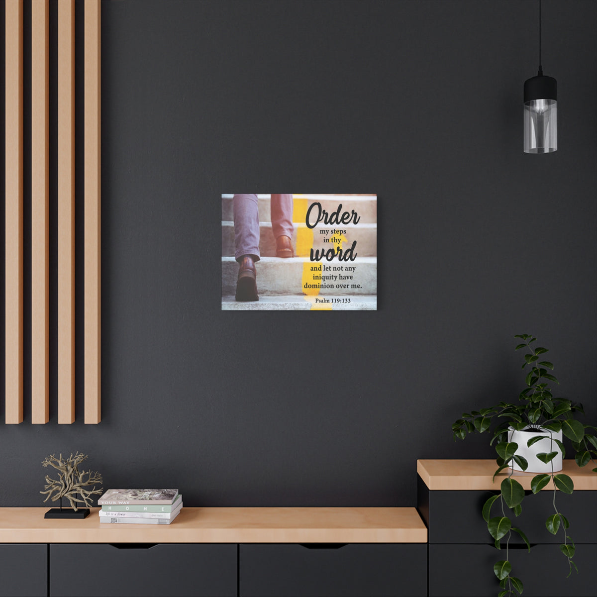 Scripture Canvas Dominion Over Me Psalm 119:133 Christian Wall Art Bible Verse Print Ready to Hang-Express Your Love Gifts