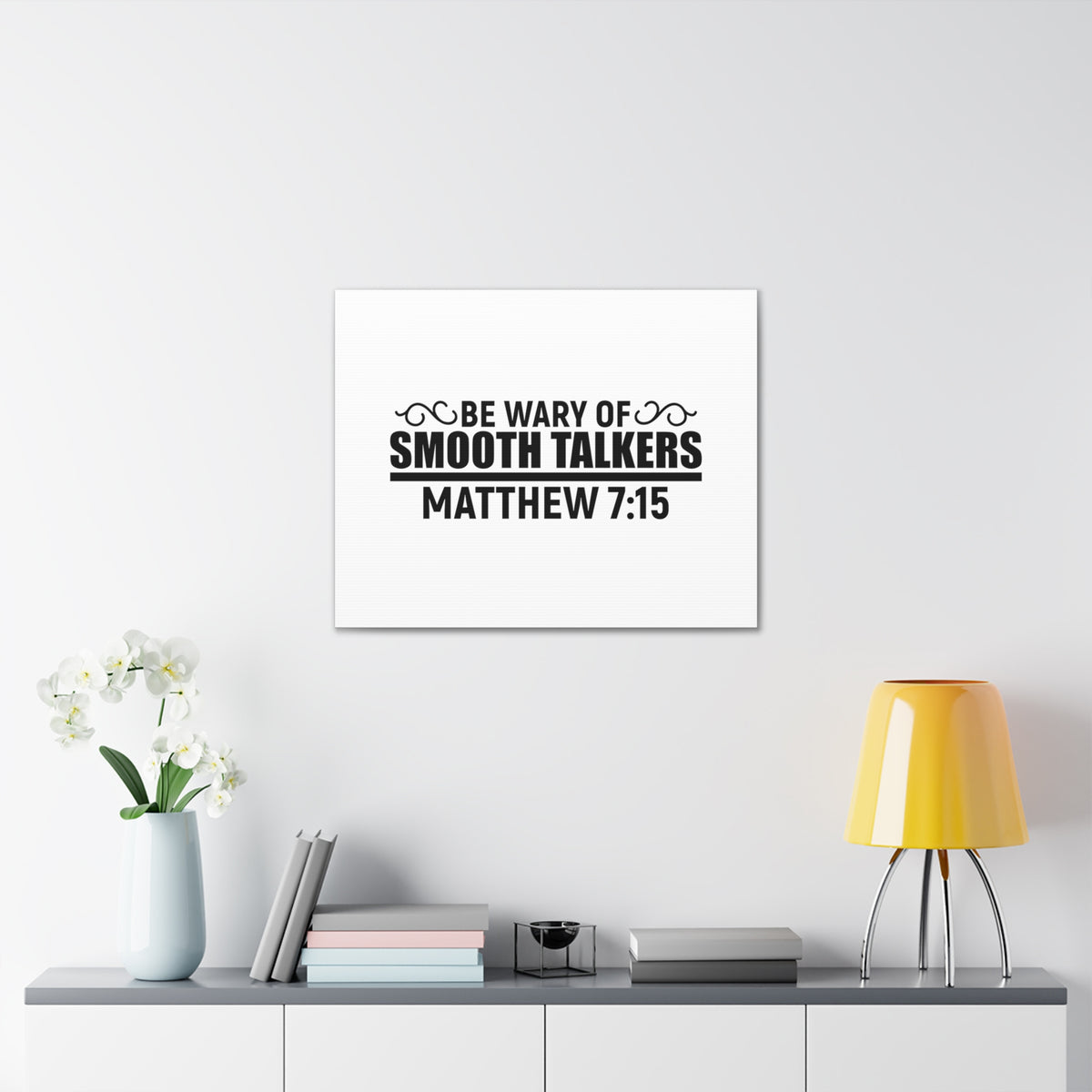 Scripture Walls Matthew 7:15 Be Wary of Smooth Talkers Bible Verse Canvas Christian Wall Art Ready to Hang Unframed-Express Your Love Gifts