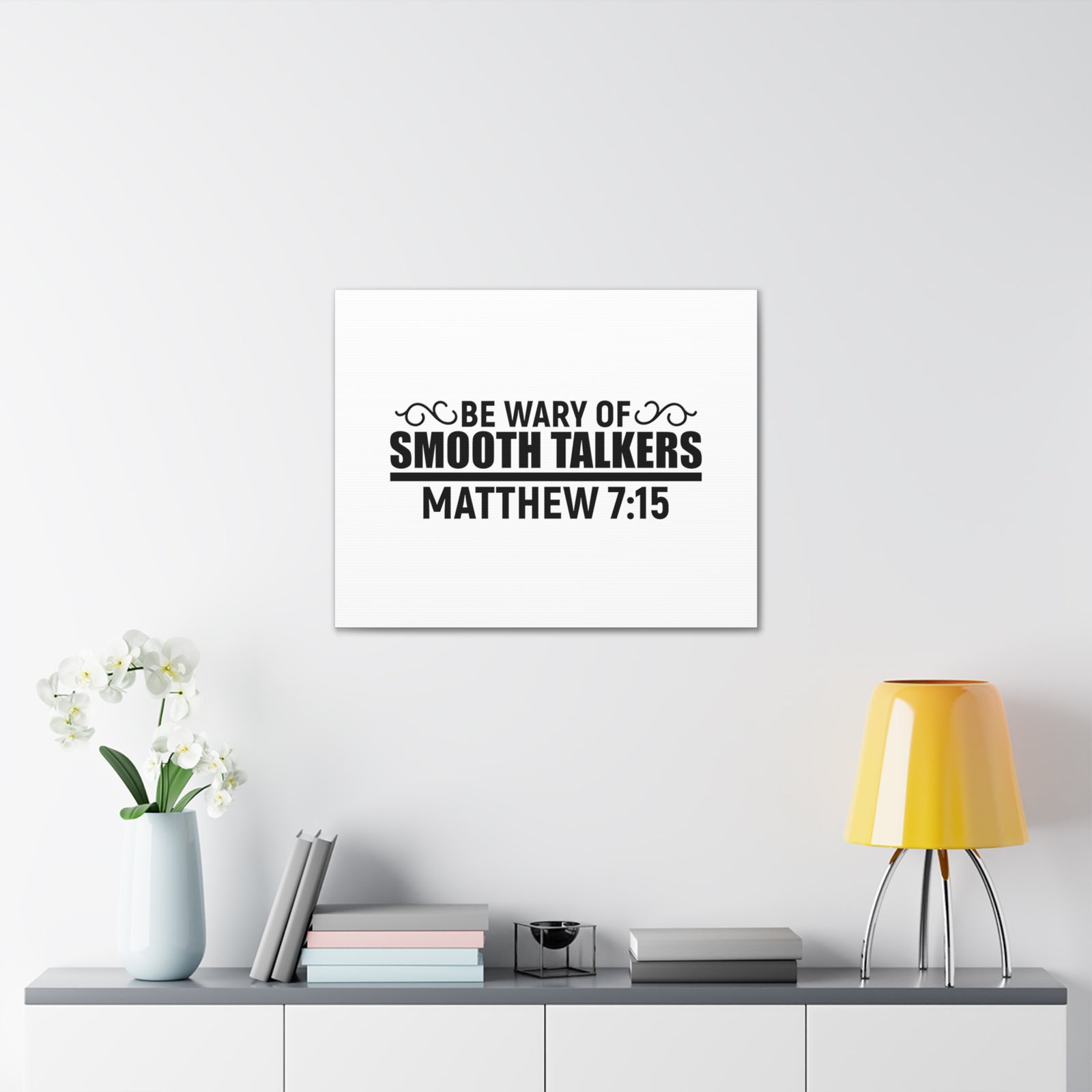 Scripture Walls Matthew 7:15 Be Wary of Smooth Talkers Bible Verse Canvas Christian Wall Art Ready to Hang Unframed-Express Your Love Gifts