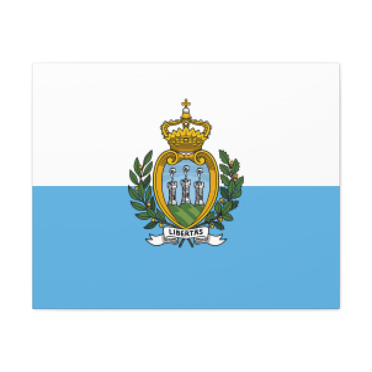 San Marino Country Flag Canvas Vibrant Wall Art Unframed Home Decor-Express Your Love Gifts