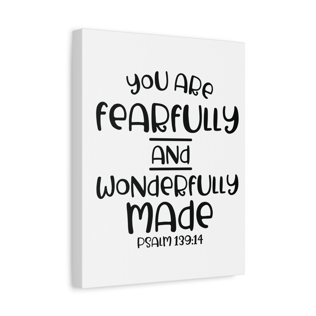 Scripture Canvas You Are Fearfully Psalm 139:14 Christian Wall Art Bible Verse Print Ready to Hang-Express Your Love Gifts