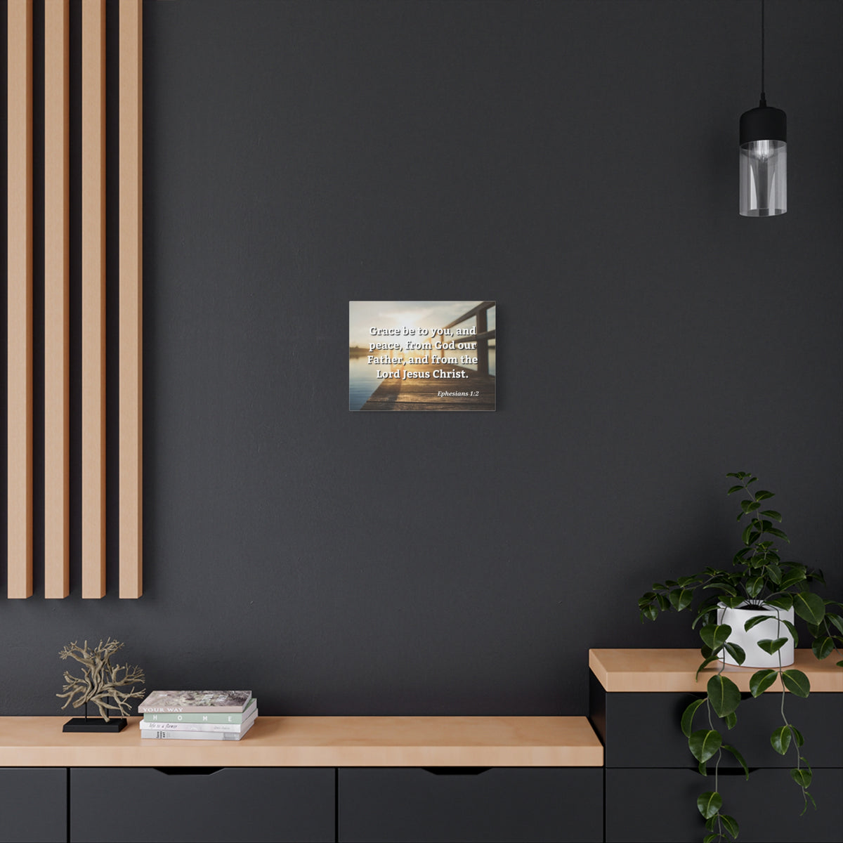 Scripture Walls Grace & Peace Ephesians 1:2 Bible Verse Canvas Christian Wall Art Ready to Hang-Express Your Love Gifts