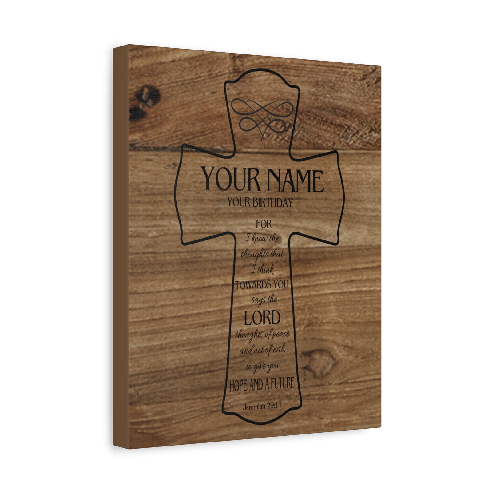 Scripture Walls Personalized Hope and a Future Jeremiah 29:11 Bible Chapter Canvas Christian Wall Art Ready to Hang-Express Your Love Gifts