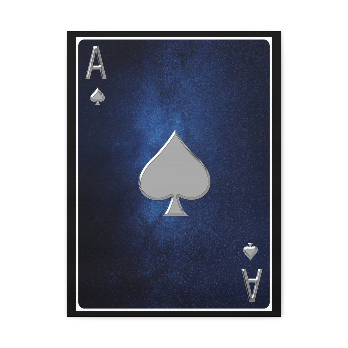 Ace Of Spades Space Background Playing Card Canvas Wall Art for Home Decor Ready-to-Hang-Express Your Love Gifts