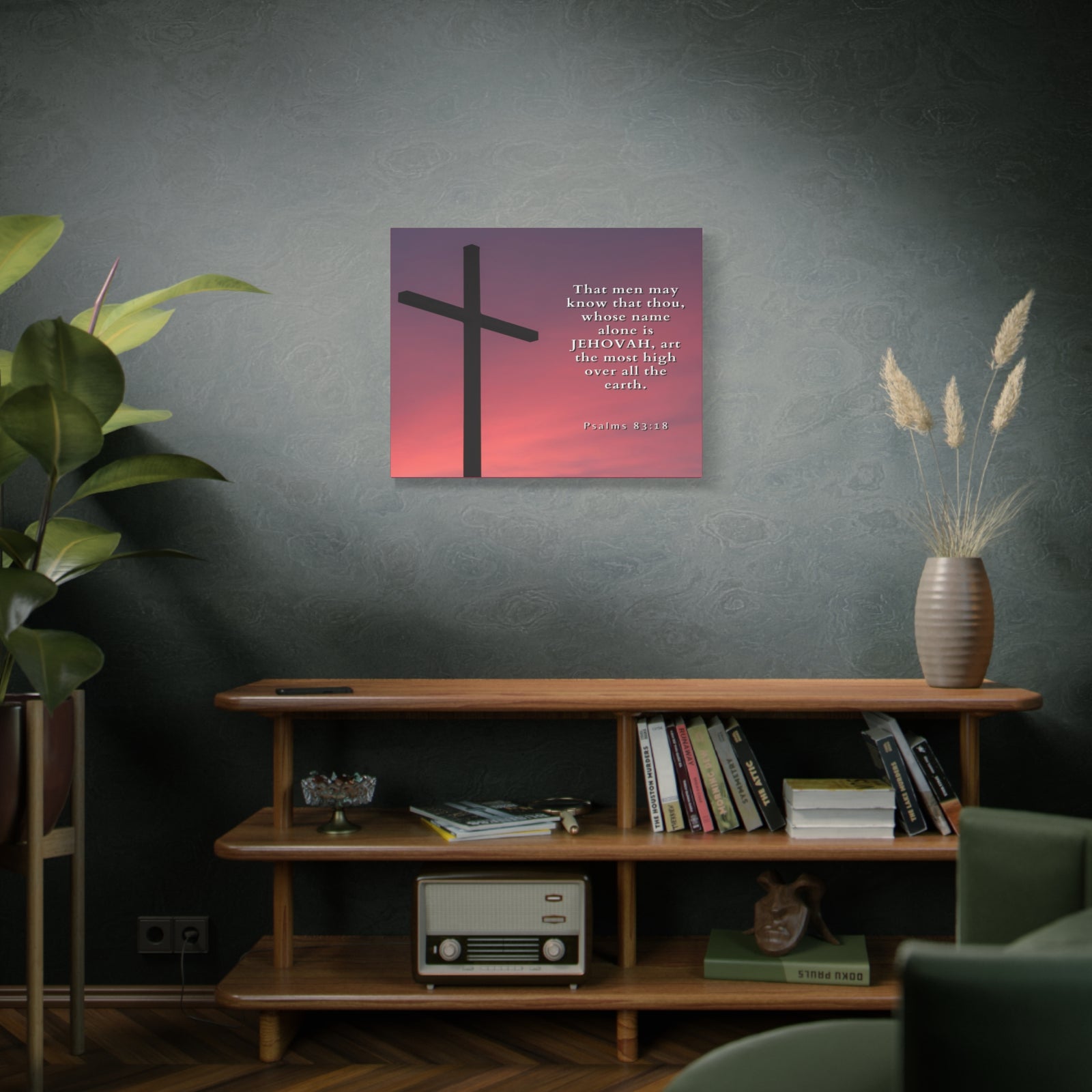 Scripture Canvas Most High Psalms 83:18 Christian Wall Art Bible Verse Print Ready to Hang-Express Your Love Gifts