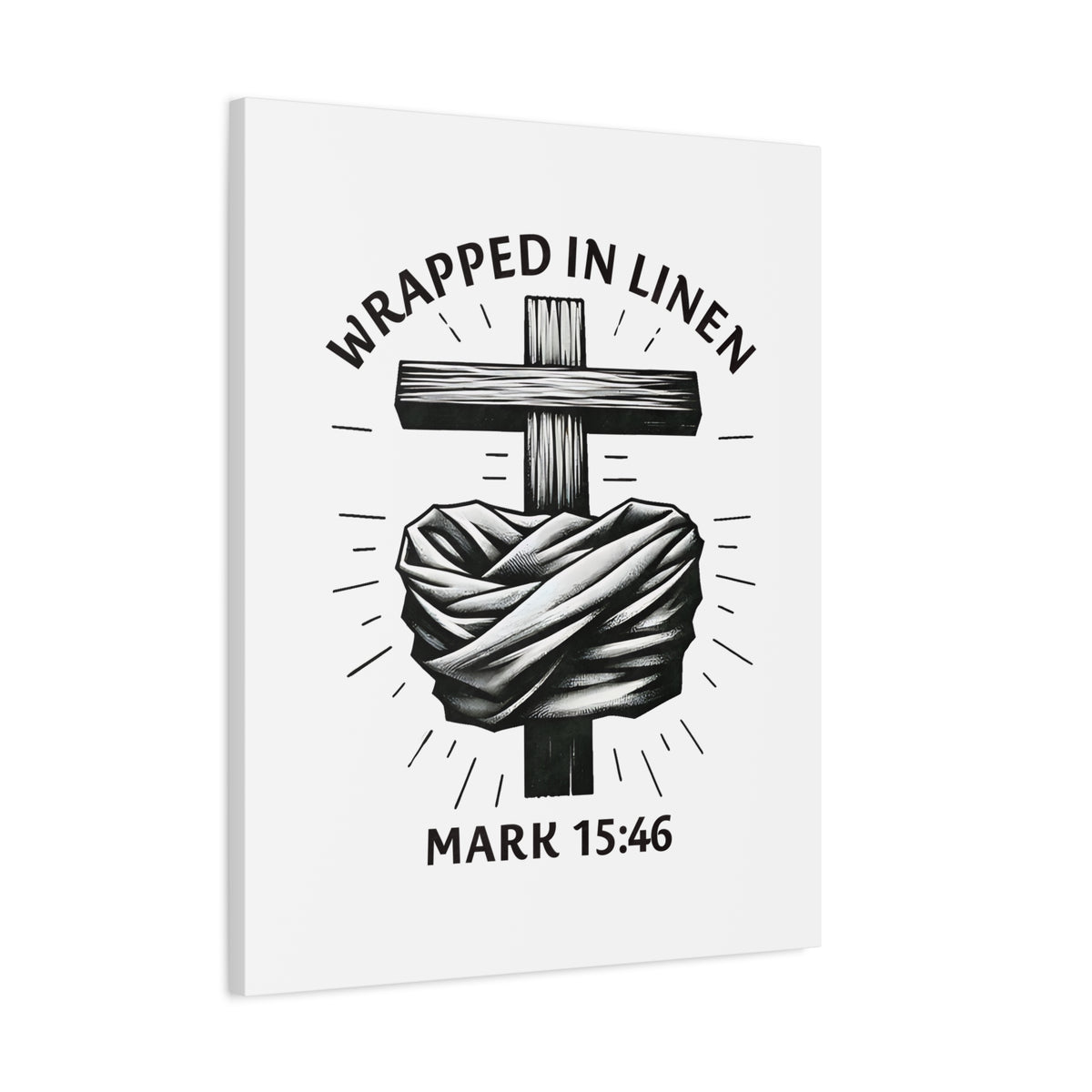Scripture Walls Mark 15:46 Wrapped in Linen Bible Verse Canvas Christian Wall Art Ready to Hang Unframed-Express Your Love Gifts