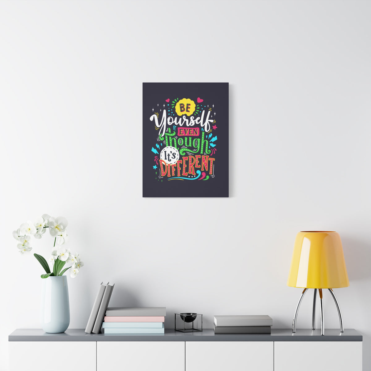 Inspirational Quote Canvas Be Yourself Wall Art Motivational Motto Inspiring Prints Artwork Decor Ready to Hang-Express Your Love Gifts