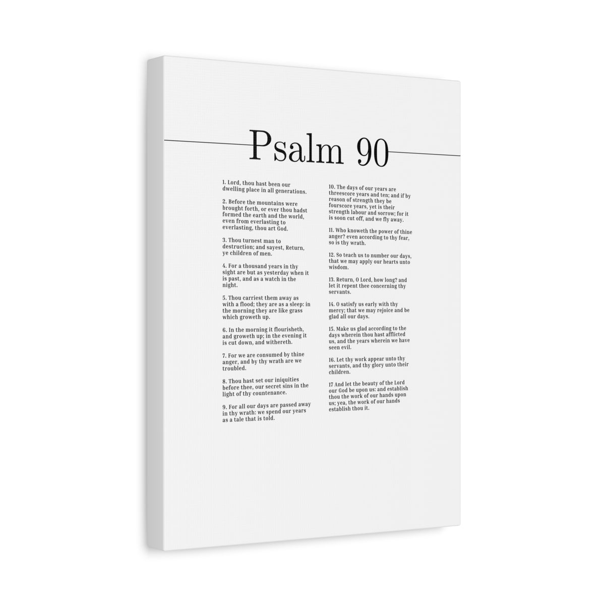 Scripture Canvas The Beauty Of The Lord Our God Psalm 90 Christian Wall Art Bible Verse Print Ready to Hang-Express Your Love Gifts