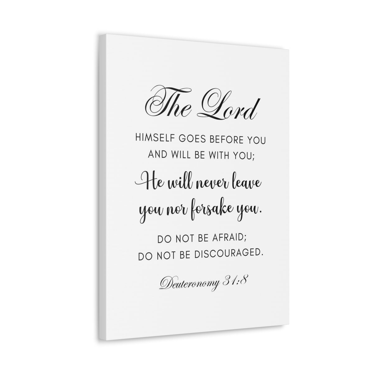 Scripture Walls Deuteronomy 31:8 Do Not Be Afraid Bible Verse Canvas Christian Wall Art Ready to Hang Unframed-Express Your Love Gifts