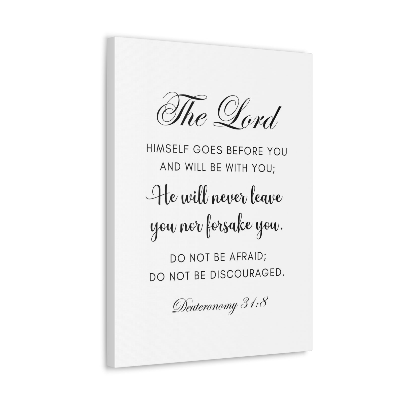 Scripture Walls Deuteronomy 31:8 Do Not Be Afraid Bible Verse Canvas Christian Wall Art Ready to Hang Unframed-Express Your Love Gifts