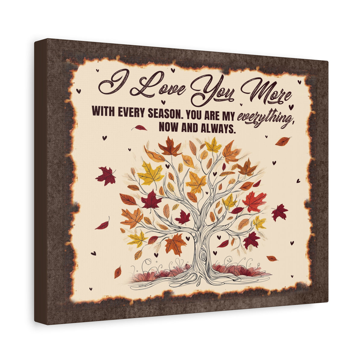 To My Wife I Love You More - Seasonal Tree of Love Canvas Wall Art - Heartfelt Gift for Every Season-Express Your Love Gifts