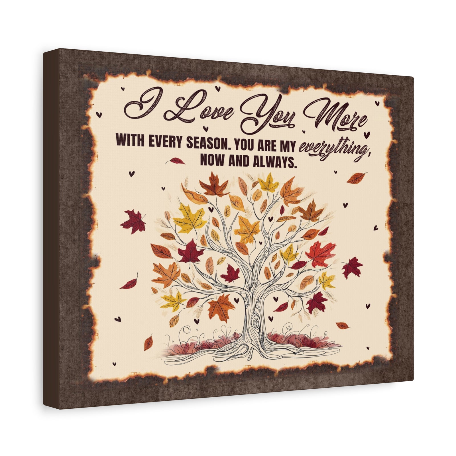 To My Wife I Love You More - Seasonal Tree of Love Canvas Wall Art - Heartfelt Gift for Every Season-Express Your Love Gifts