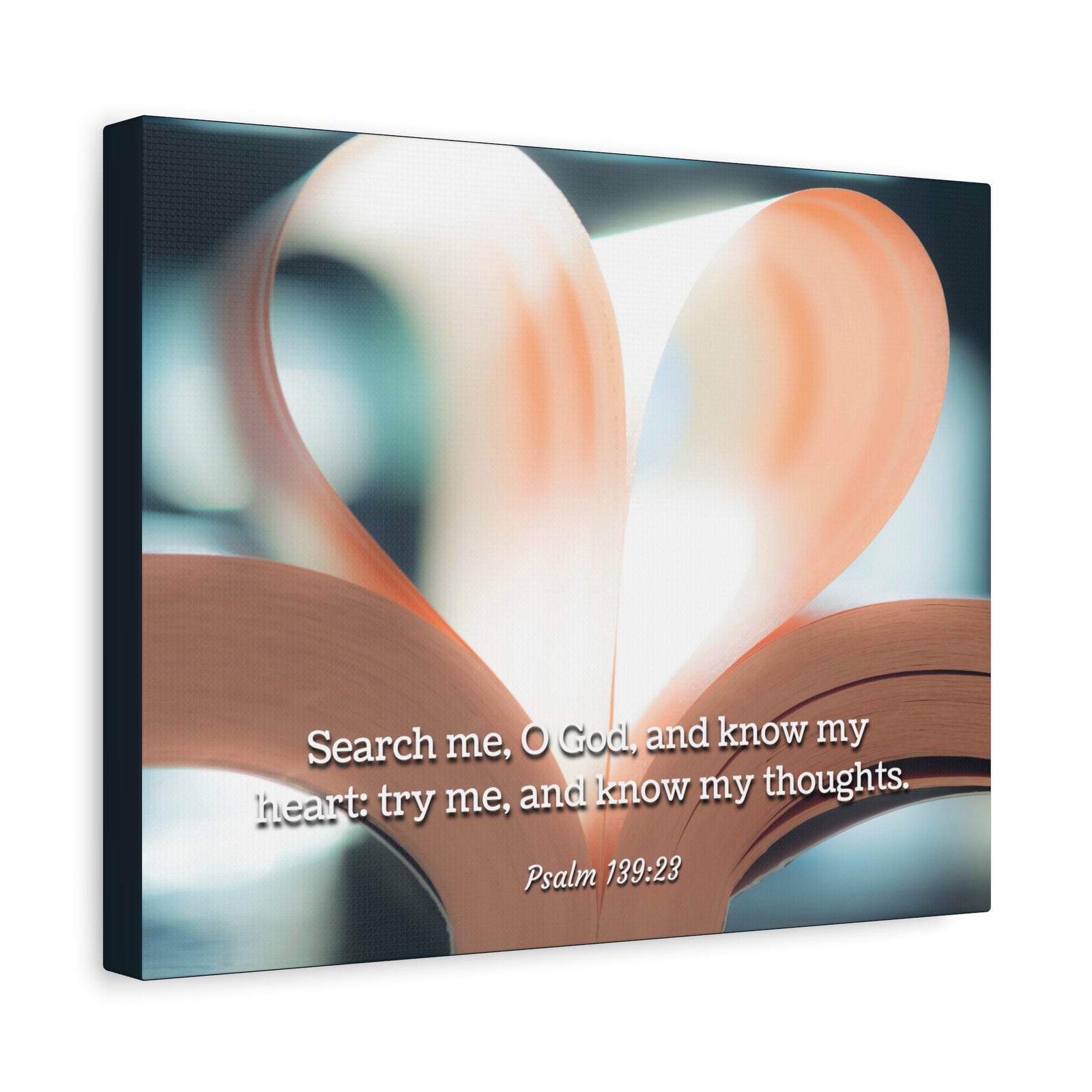Scripture Canvas Know My Heart Psalm 139:23 Christian Wall Art Bible Verse Print Ready to Hang-Express Your Love Gifts