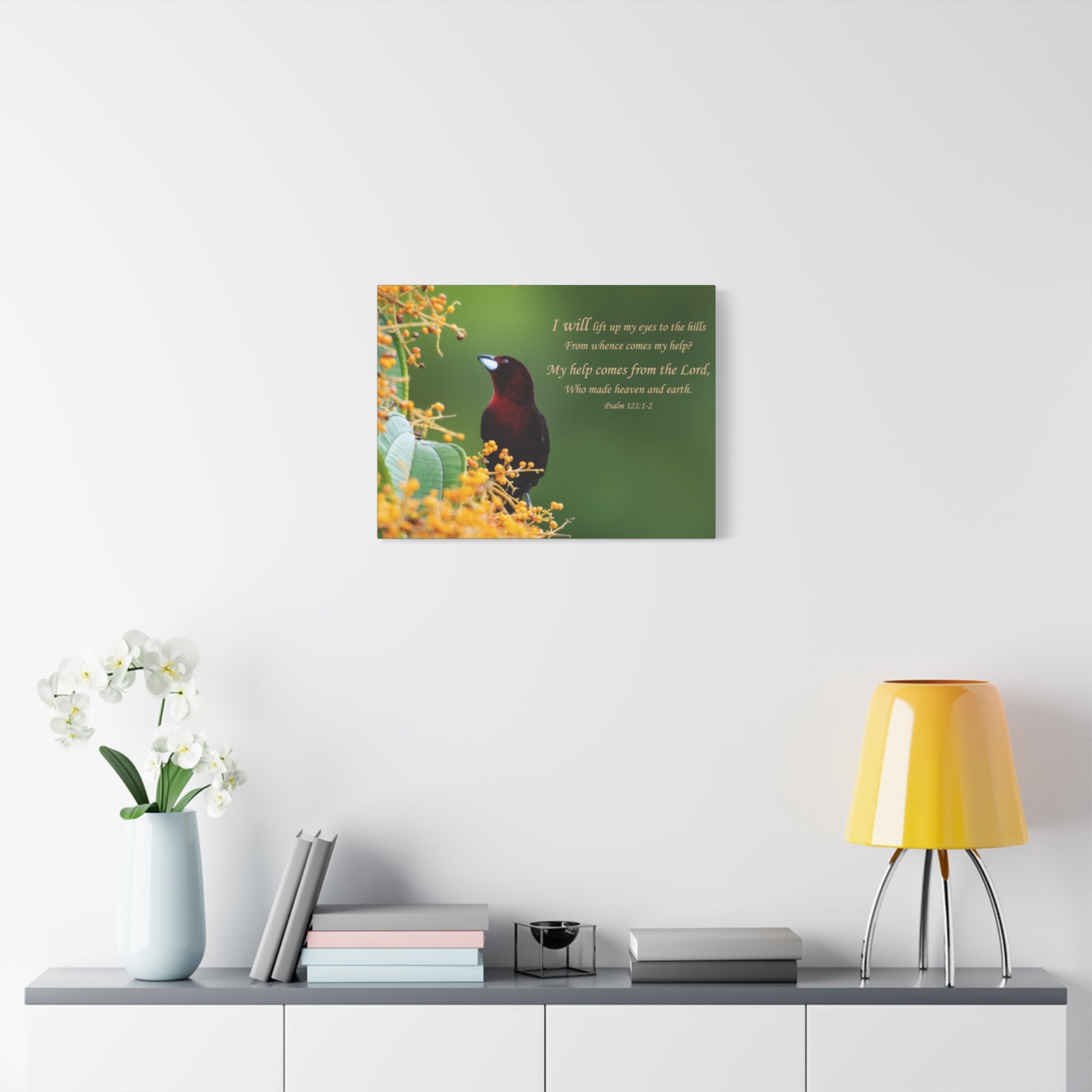 Scripture Canvas Comes From The Lord Psalm 121:1-2 Christian Wall Art Bible Verse Print Ready to Hang-Express Your Love Gifts