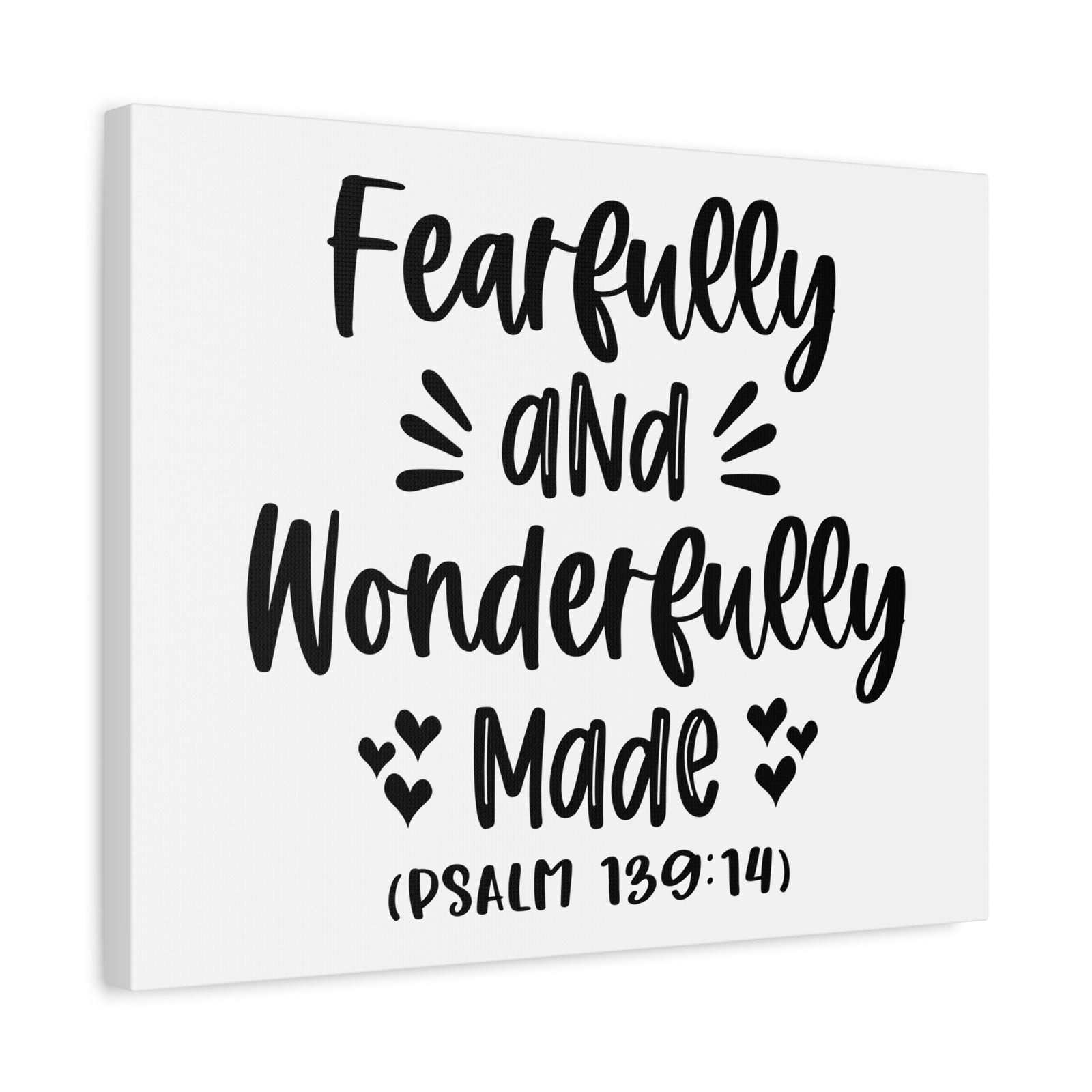 Scripture Walls Fearfully And Wonderfully Psalm 139:14 Hearts Bible Verse Canvas Christian Wall Art Ready to Hang-Express Your Love Gifts