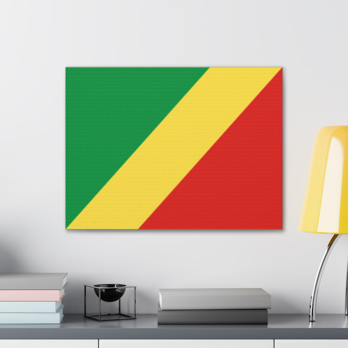 Republic of the Congo Country Flag Canvas Vibrant Wall Art Unframed Home Decor-Express Your Love Gifts