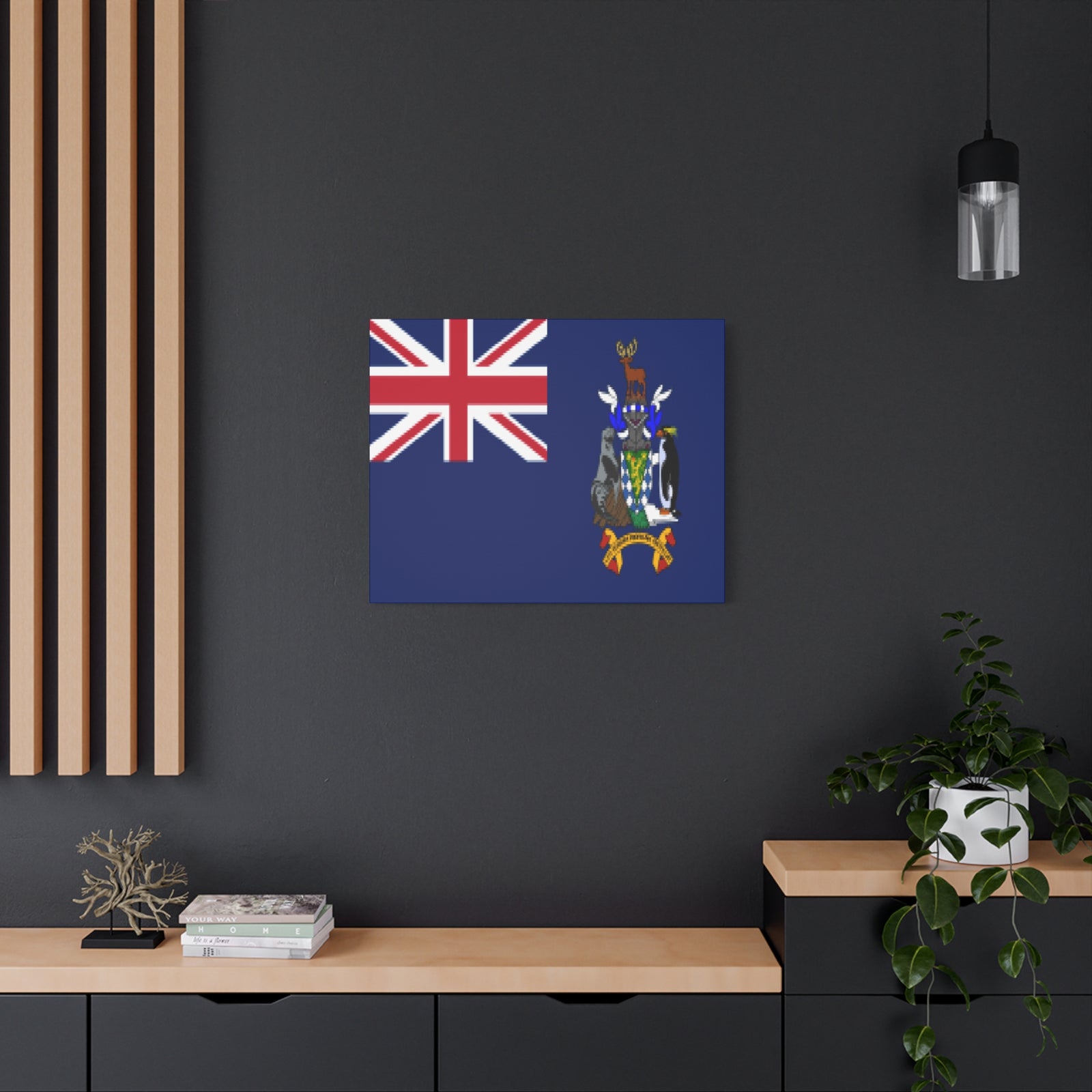 South Georgia Country Flag Canvas Vibrant Wall Art Unframed Home Decor-Express Your Love Gifts