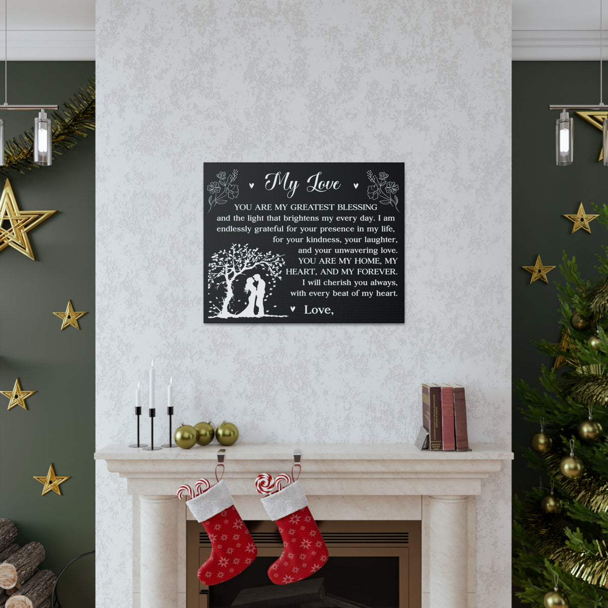 Personalized You Are My Greatest Blessing Romantic Inspirational Print Ready to Hang Artwork Unframed-Express Your Love Gifts