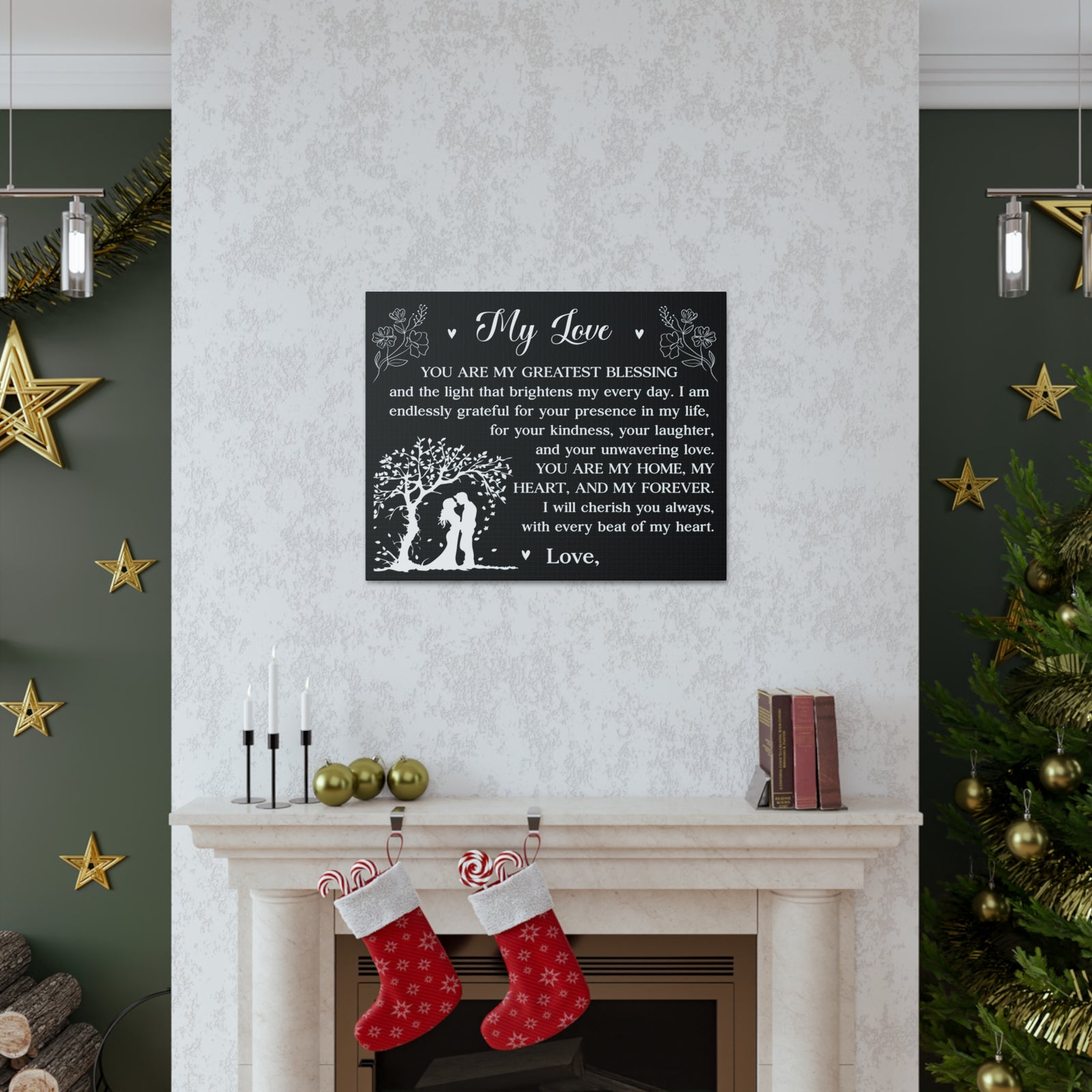 Personalized You Are My Greatest Blessing Romantic Inspirational Print Ready to Hang Artwork Unframed-Express Your Love Gifts