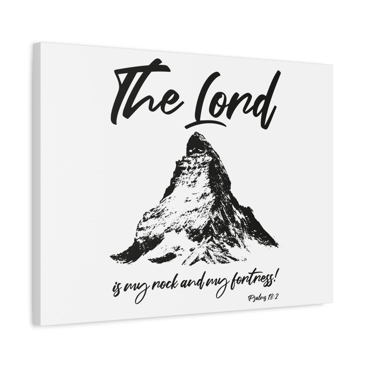 Scripture Walls Psalms 18:2 My Rock My Fortress Bible Verse Canvas Christian Wall Art Ready to Hang Unframed-Express Your Love Gifts