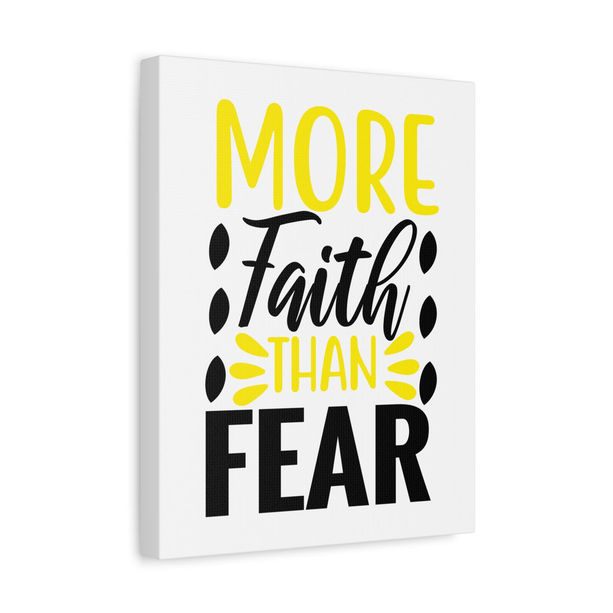 Scripture Canvas More Faith Than Psalm 34:4 Christian Wall Art Print Ready to Hang-Express Your Love Gifts