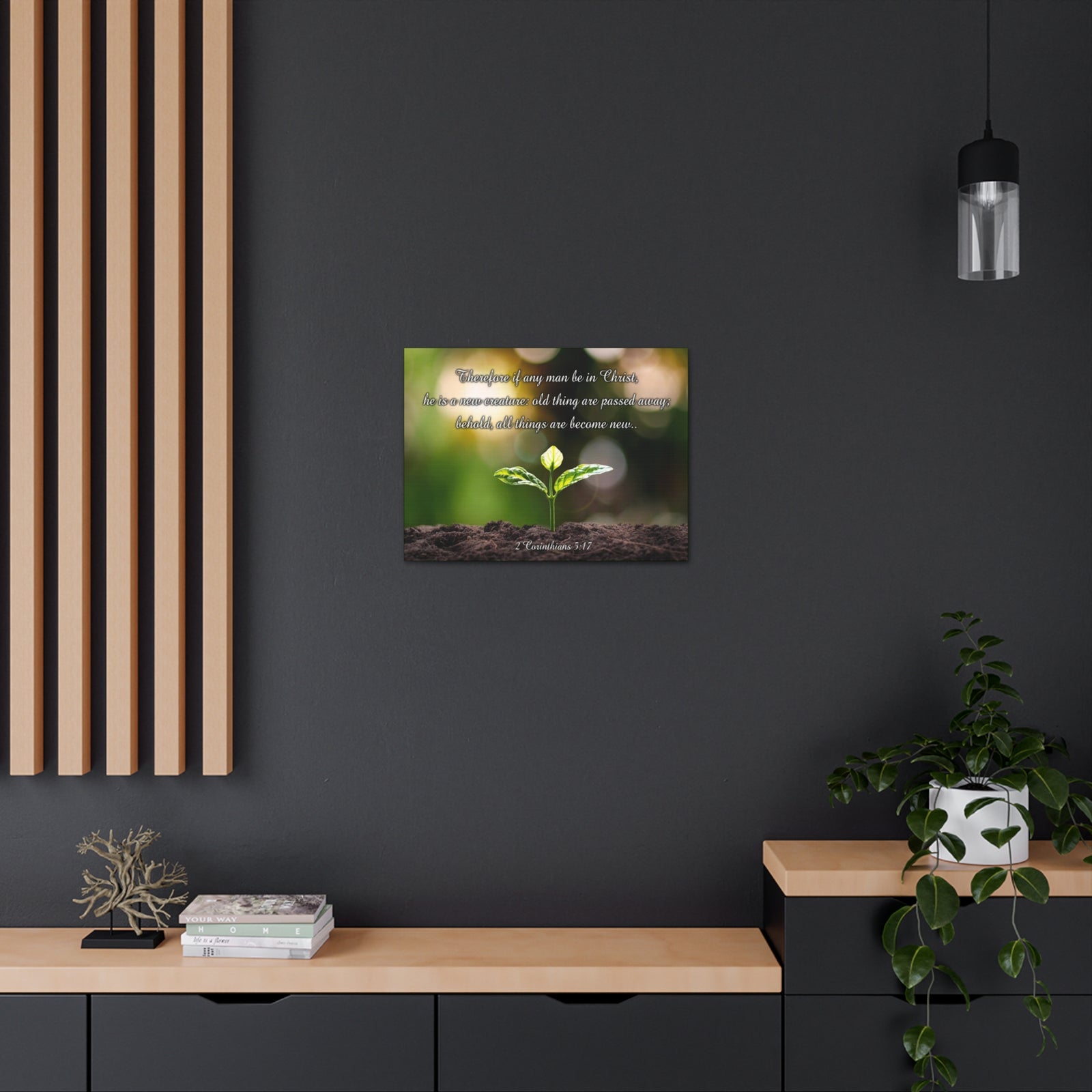 Scripture Walls Men Be in Christ 2 Corinthians 5:17 Christian Wall Art Print Ready to Hang Unframed-Express Your Love Gifts
